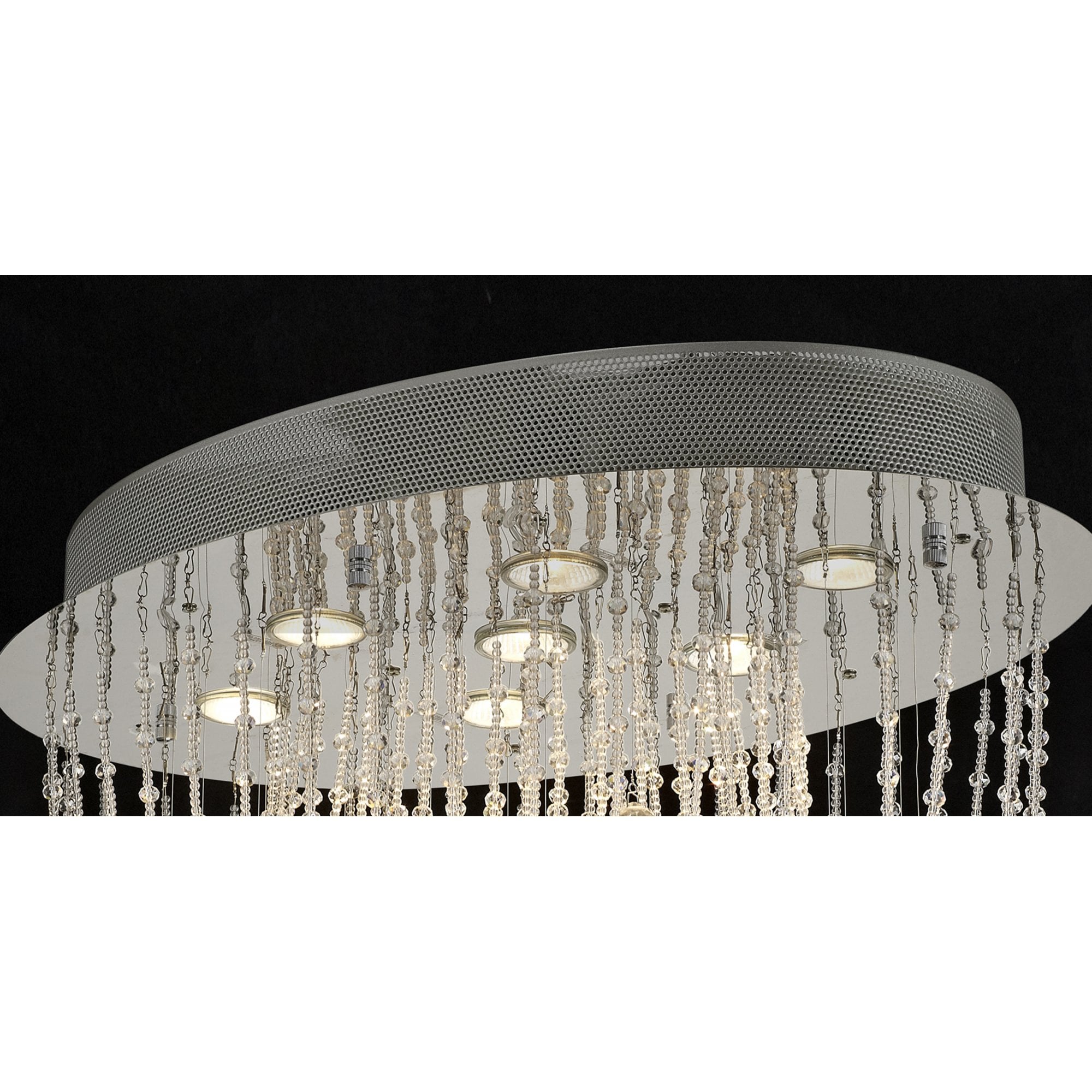 Diyas IL31391 Camilla Ceiling Oval 7 Light Polished Chrome/Crystal
