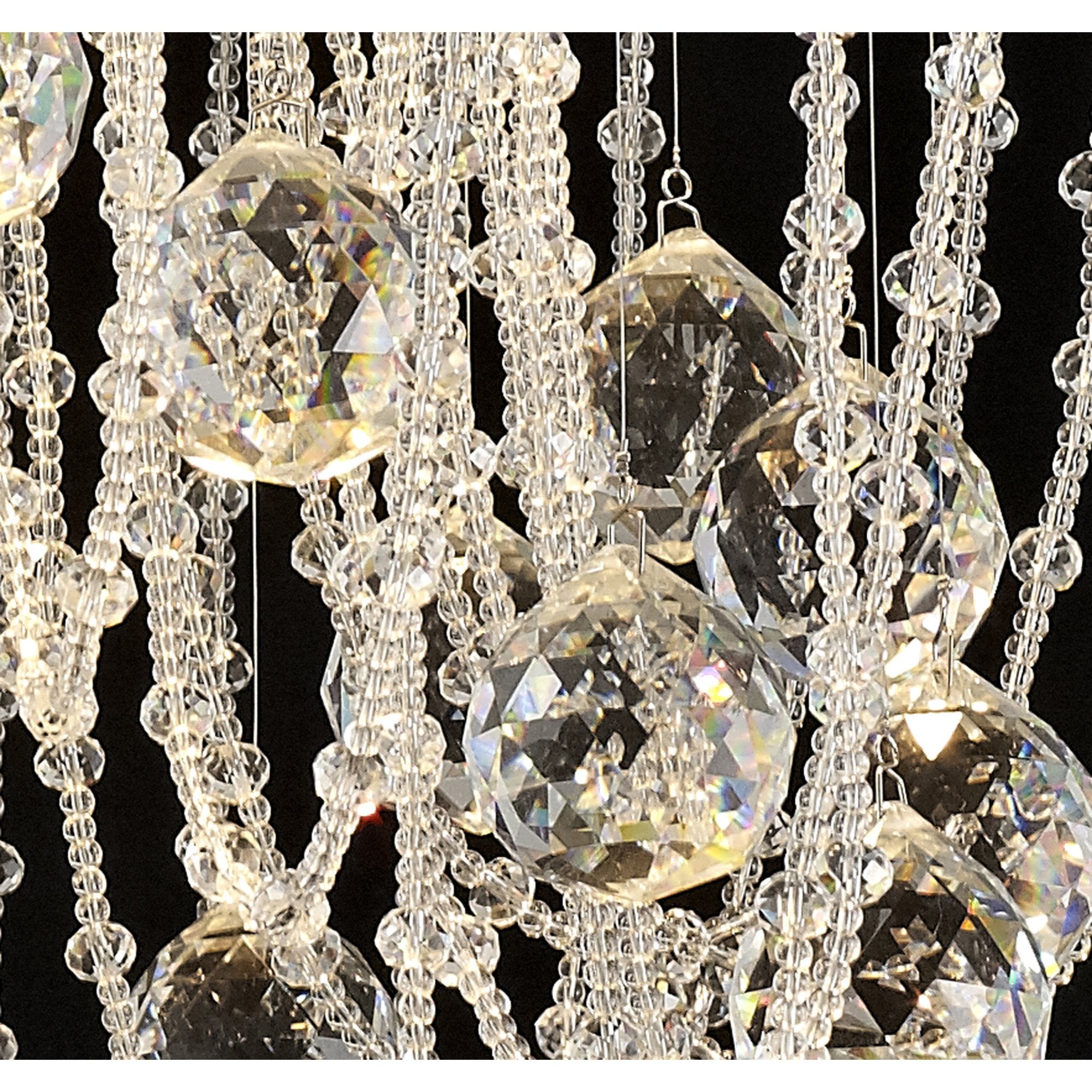 Diyas IL31391 Camilla Ceiling Oval 7 Light Polished Chrome/Crystal