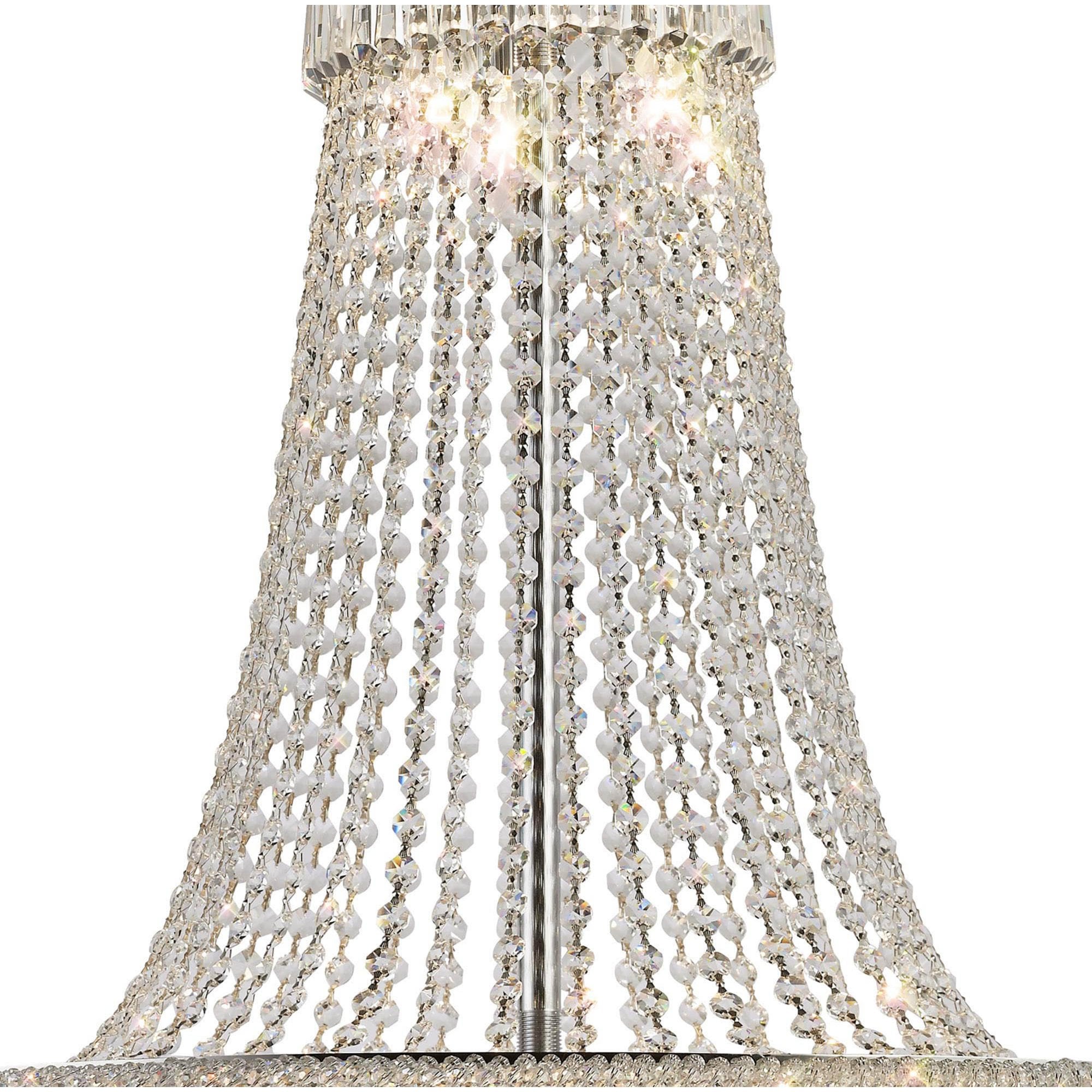 Diyas Alexandra 18 Light Pendant - Polished Chrome & Crystal