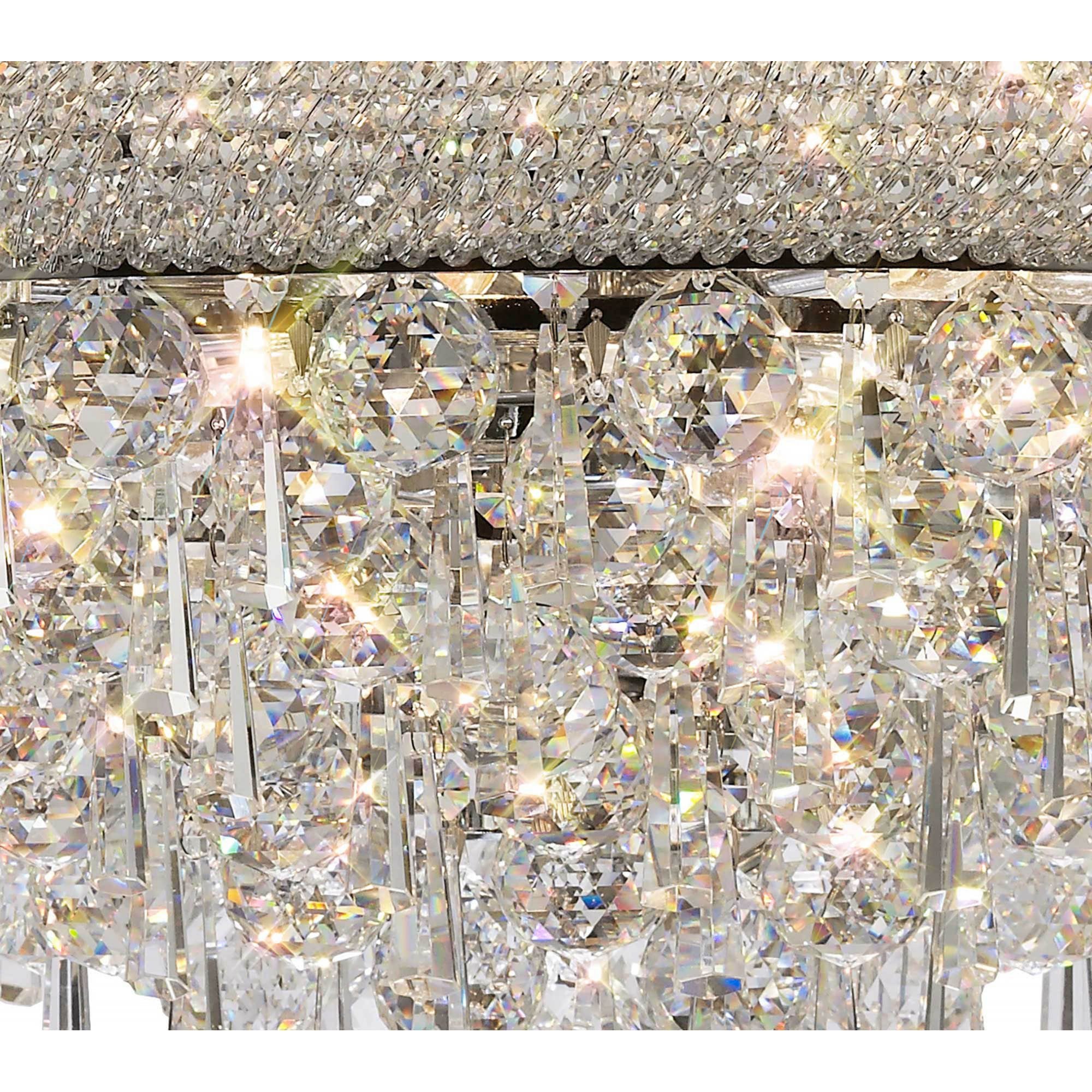 Diyas Alexandra 18 Light Pendant - Polished Chrome & Crystal