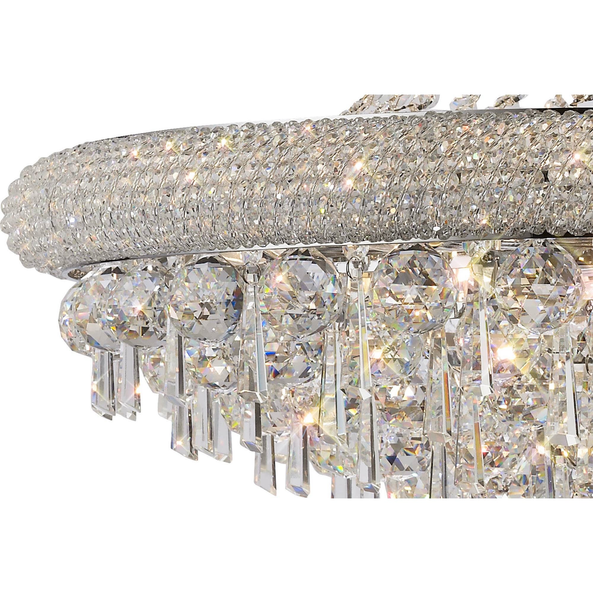 Diyas Alexandra 18 Light Pendant - Polished Chrome & Crystal