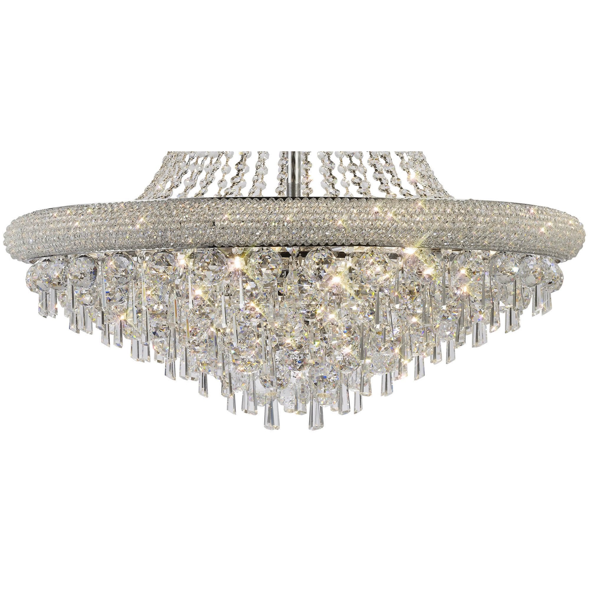 Diyas Alexandra 18 Light Pendant - Polished Chrome & Crystal