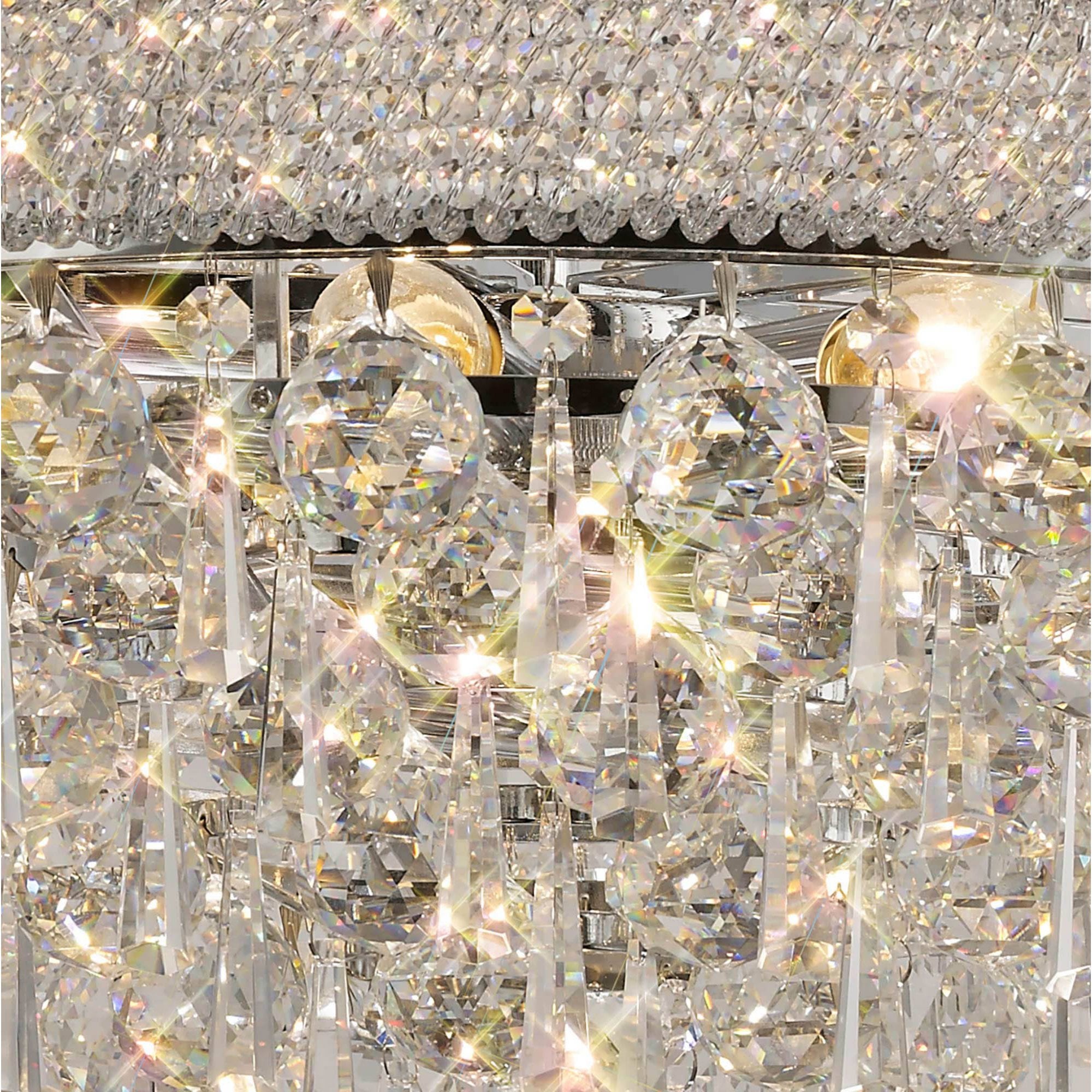 Diyas Alexandra 13 Light Pendant - Polished Chrome & Crystal