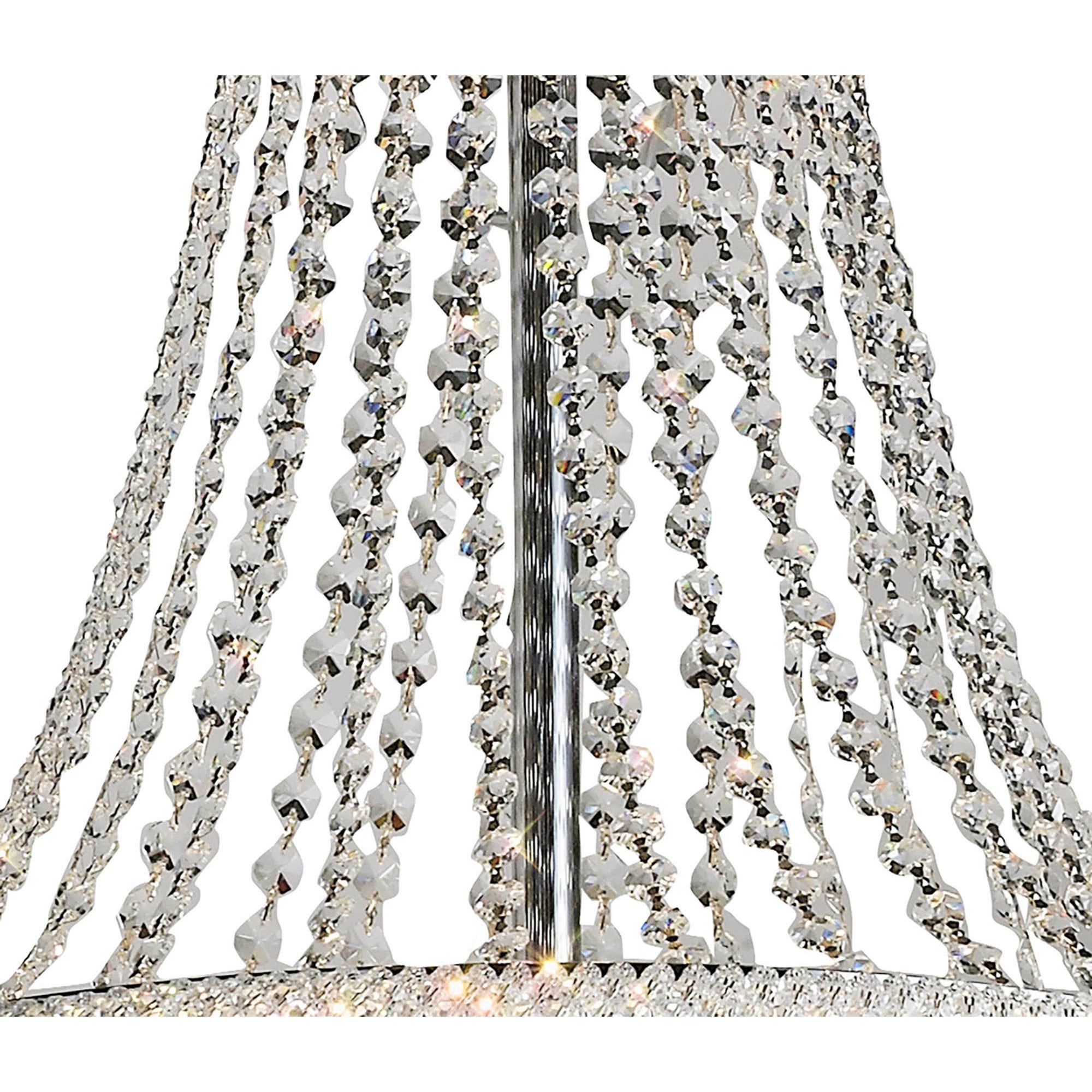 Diyas Alexandra 3 Tier 29 Light Pendant - Polished Chrome & Crystal