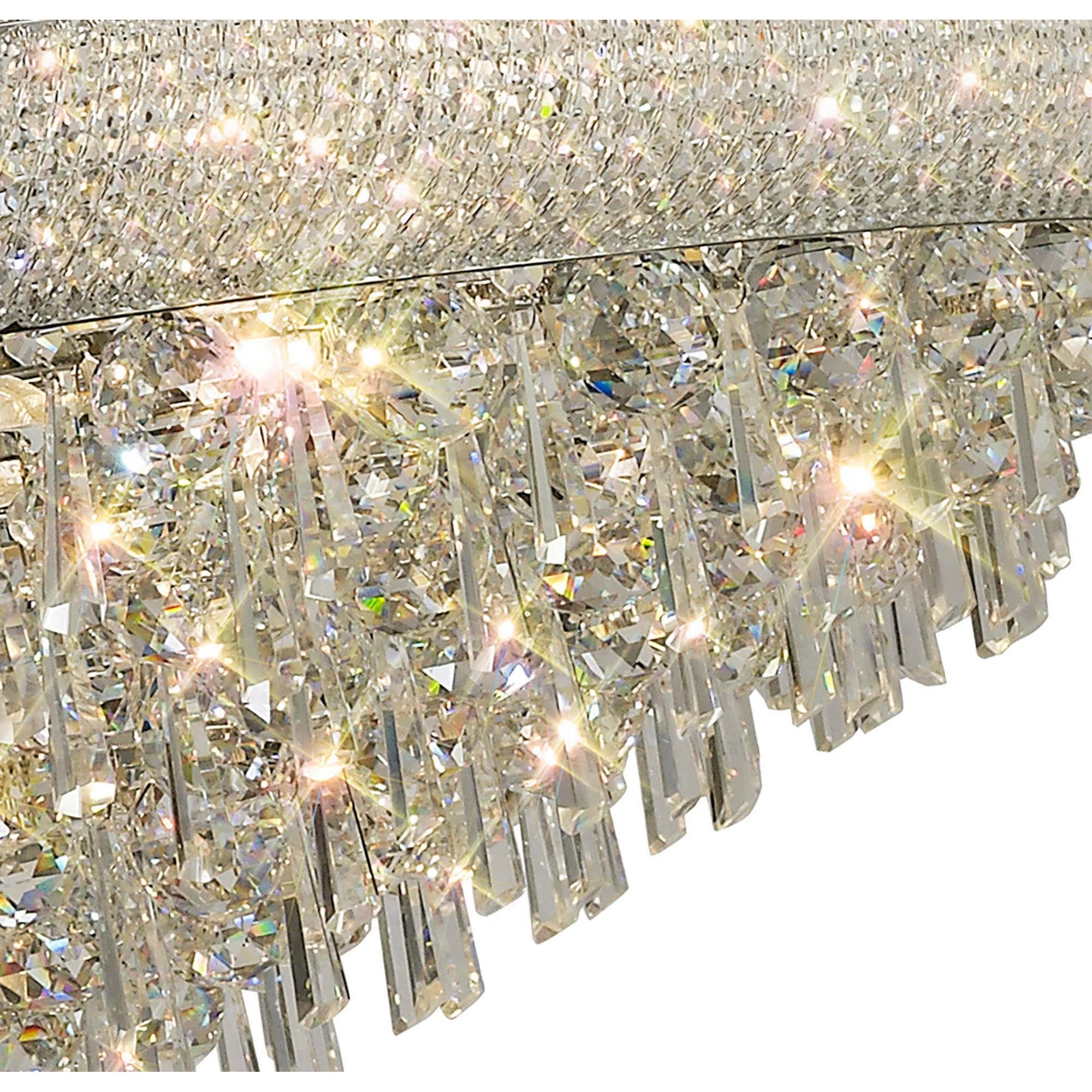 Diyas Alexandra 3 Tier 29 Light Pendant - Polished Chrome & Crystal