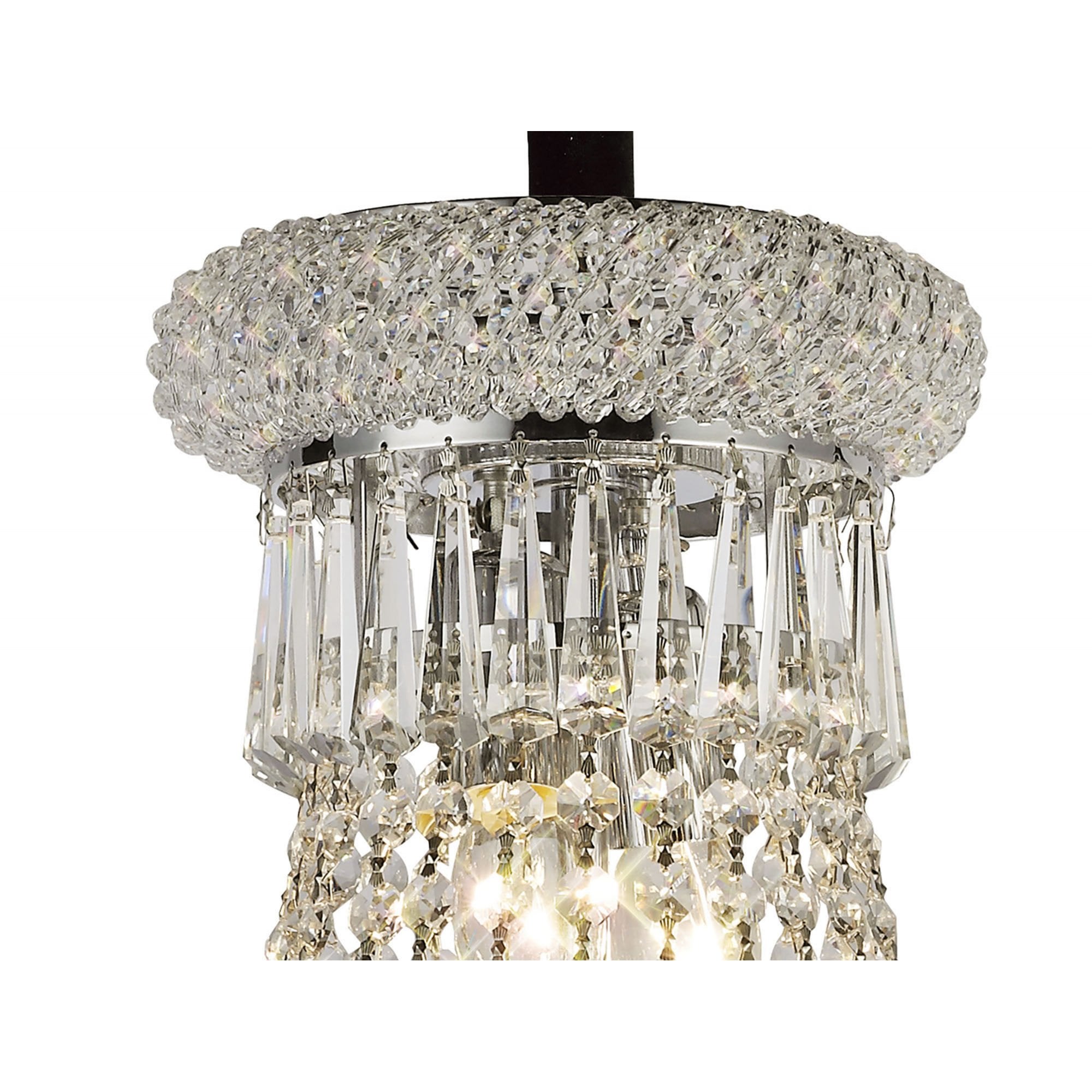 Diyas Alexandra 9 Light Pendant - Polished Chrome & Crystal