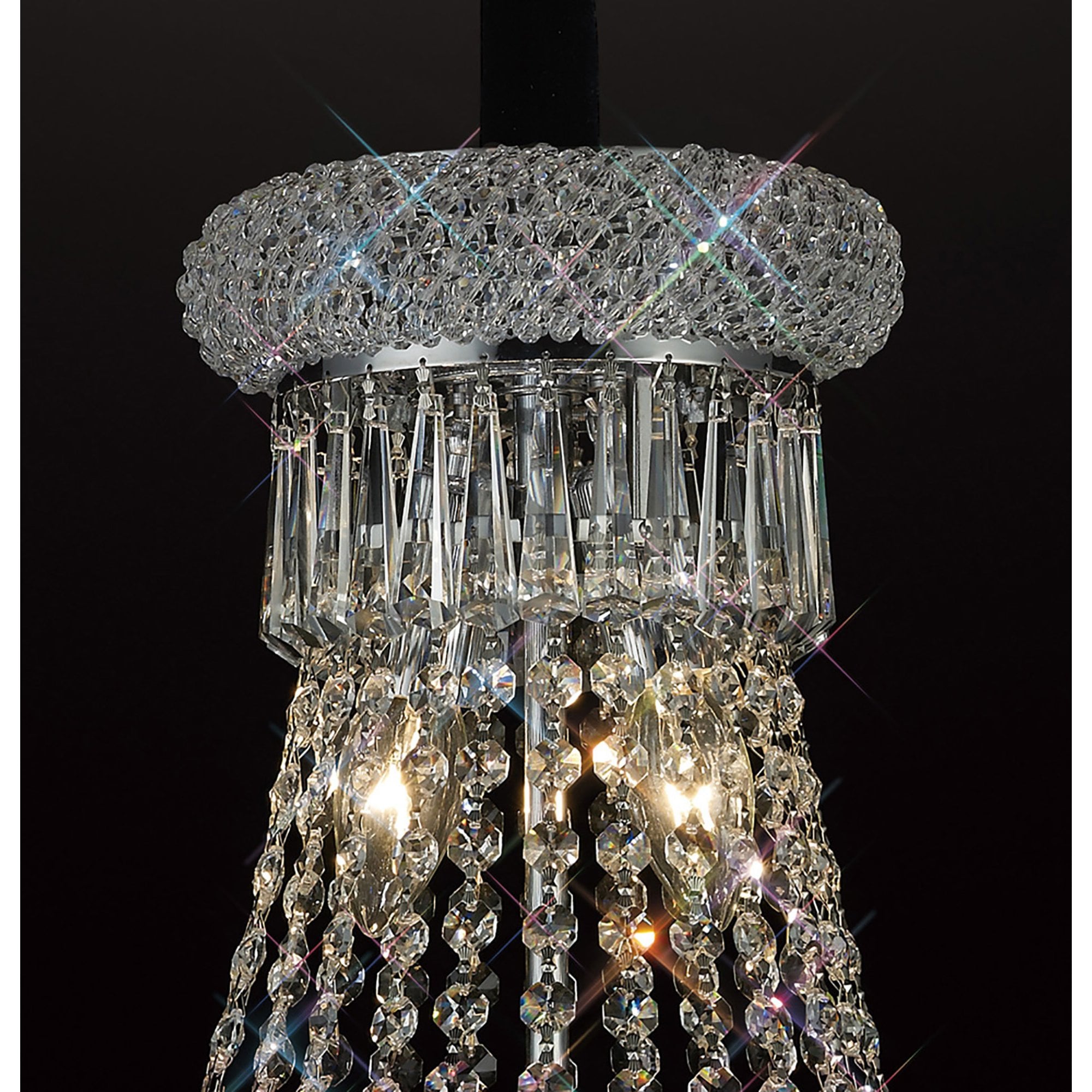 Diyas Alexandra 9 Light Pendant - Polished Chrome & Crystal