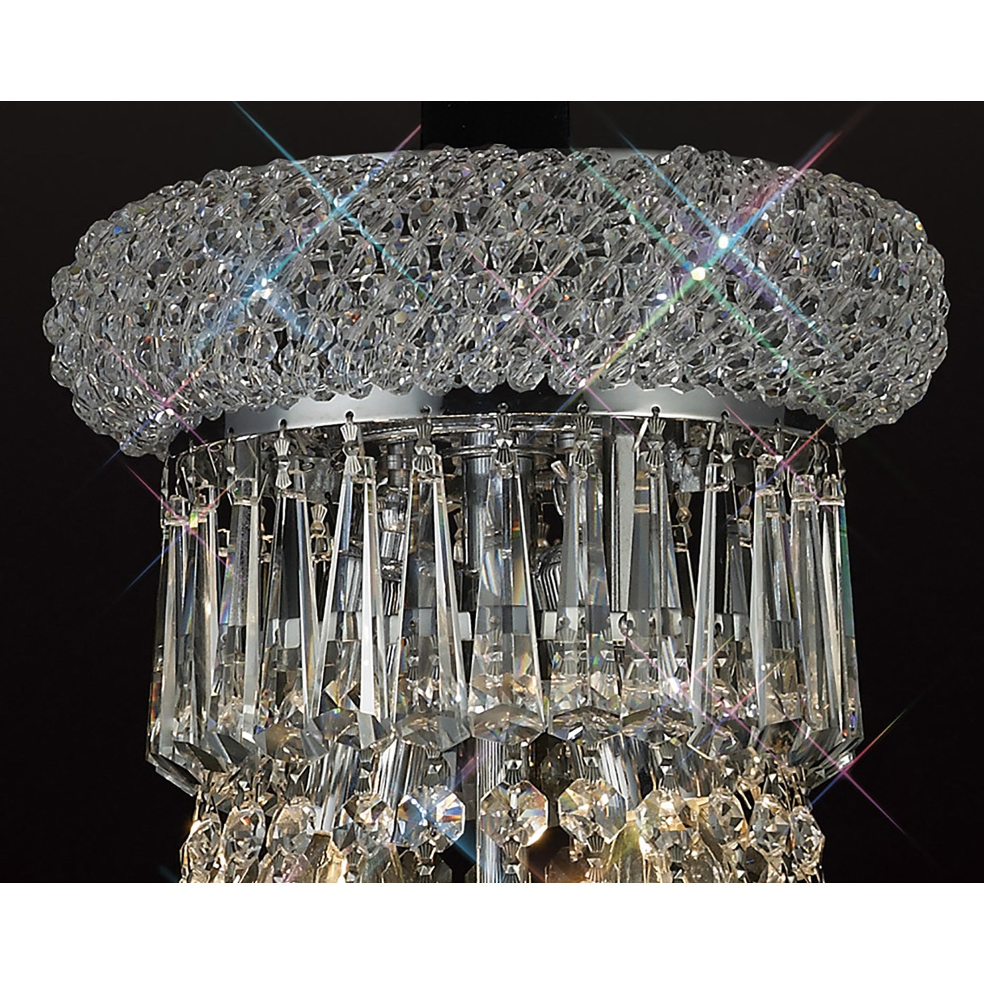 Diyas Alexandra 9 Light Pendant - Polished Chrome & Crystal