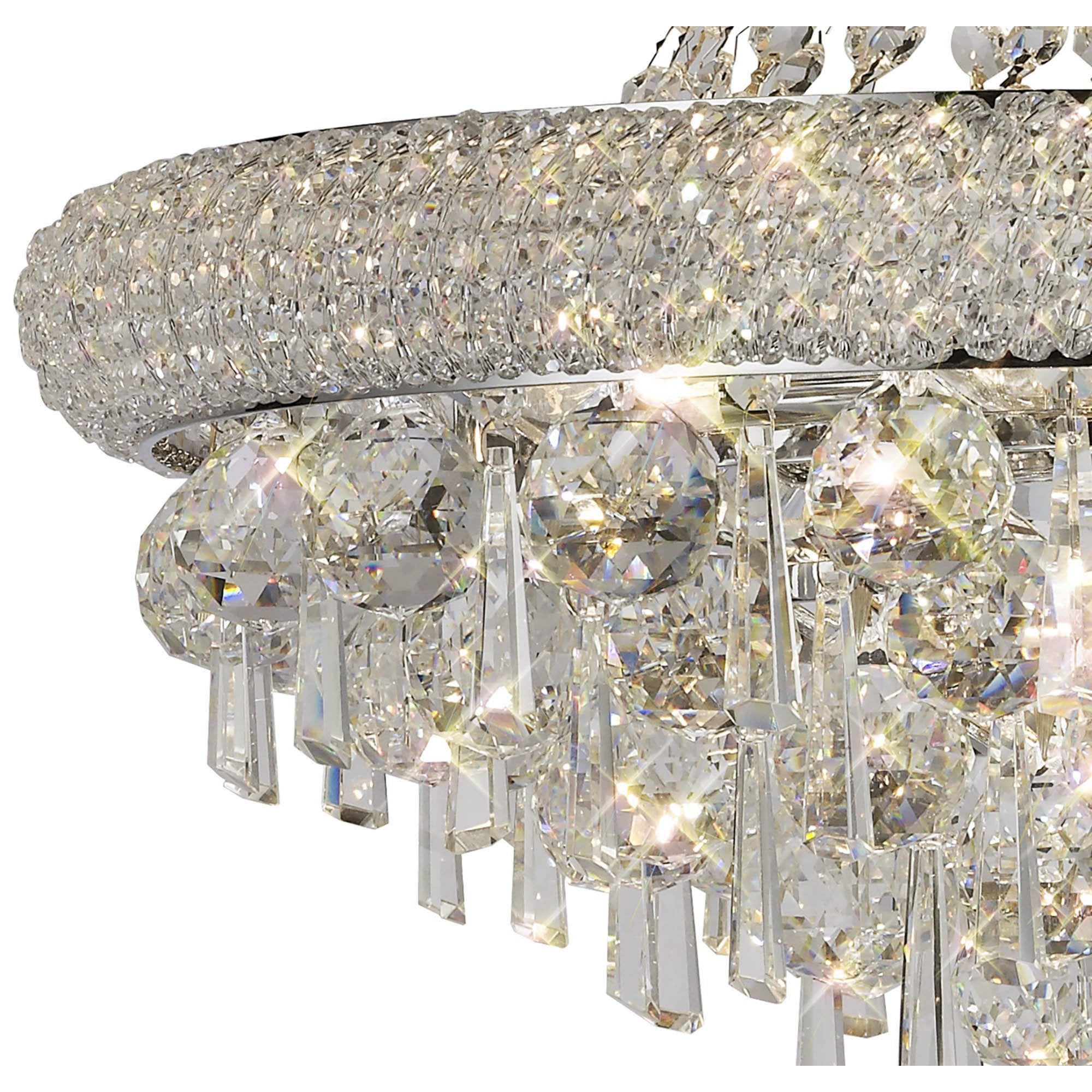 Diyas Alexandra 9 Light Pendant - Polished Chrome & Crystal