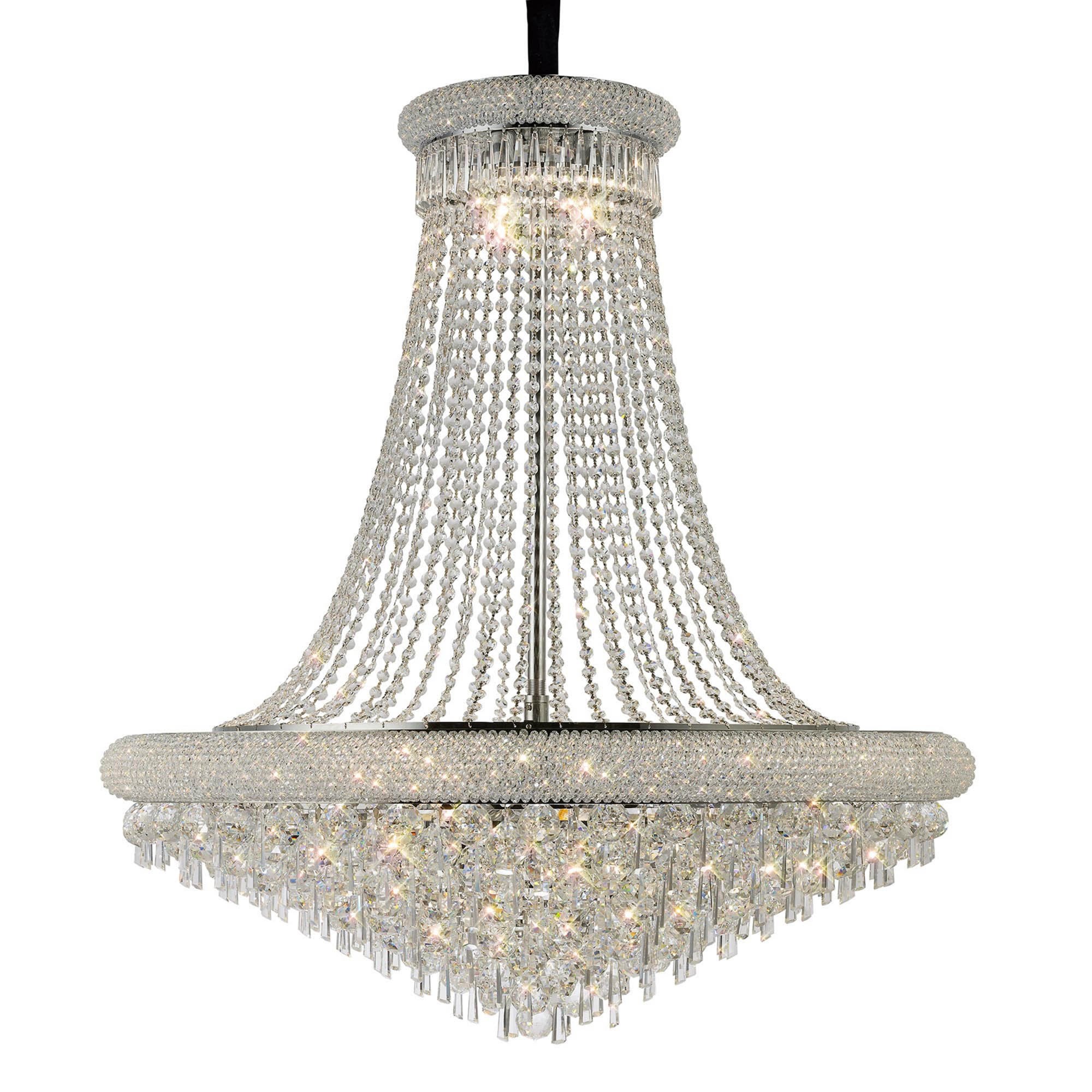 Diyas Alexandra 20 Light Pendant - Polished Chrome & Crystal