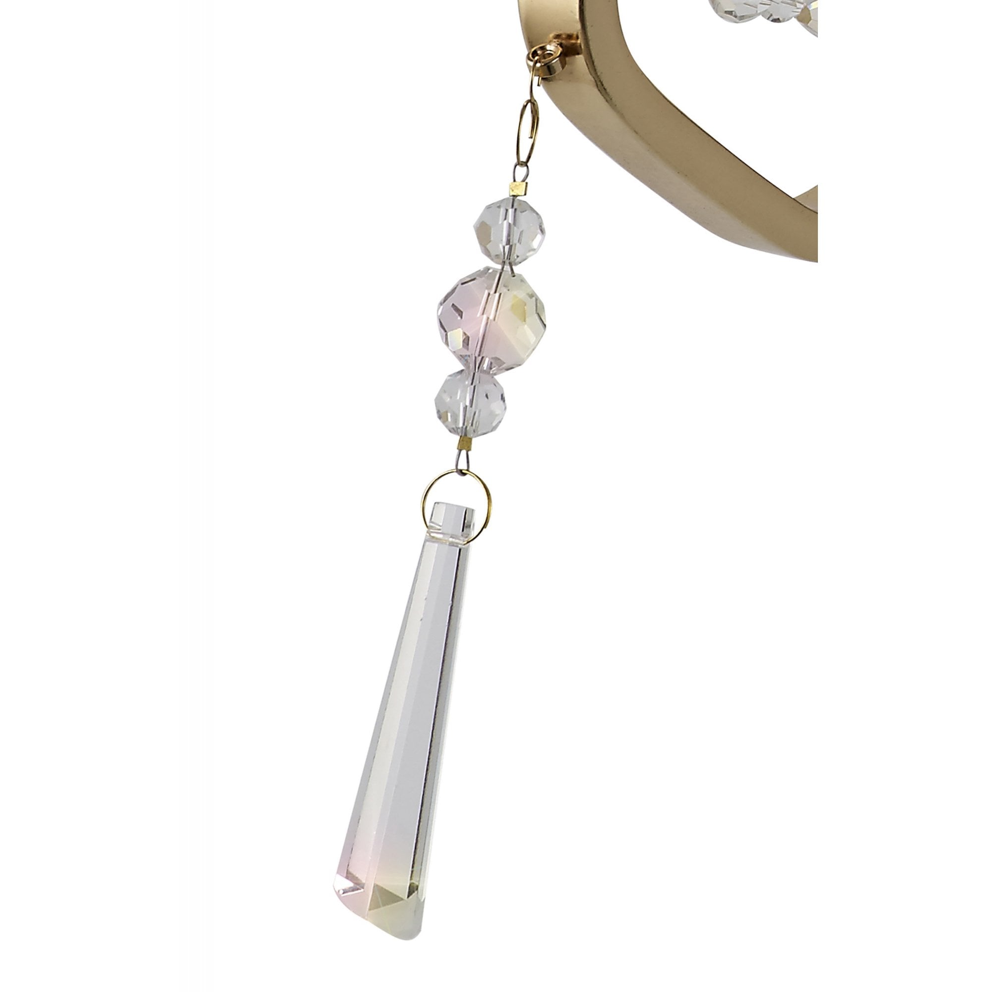 Diyas Armand Wall Lamp Single Light E14 - French Gold/Crystal