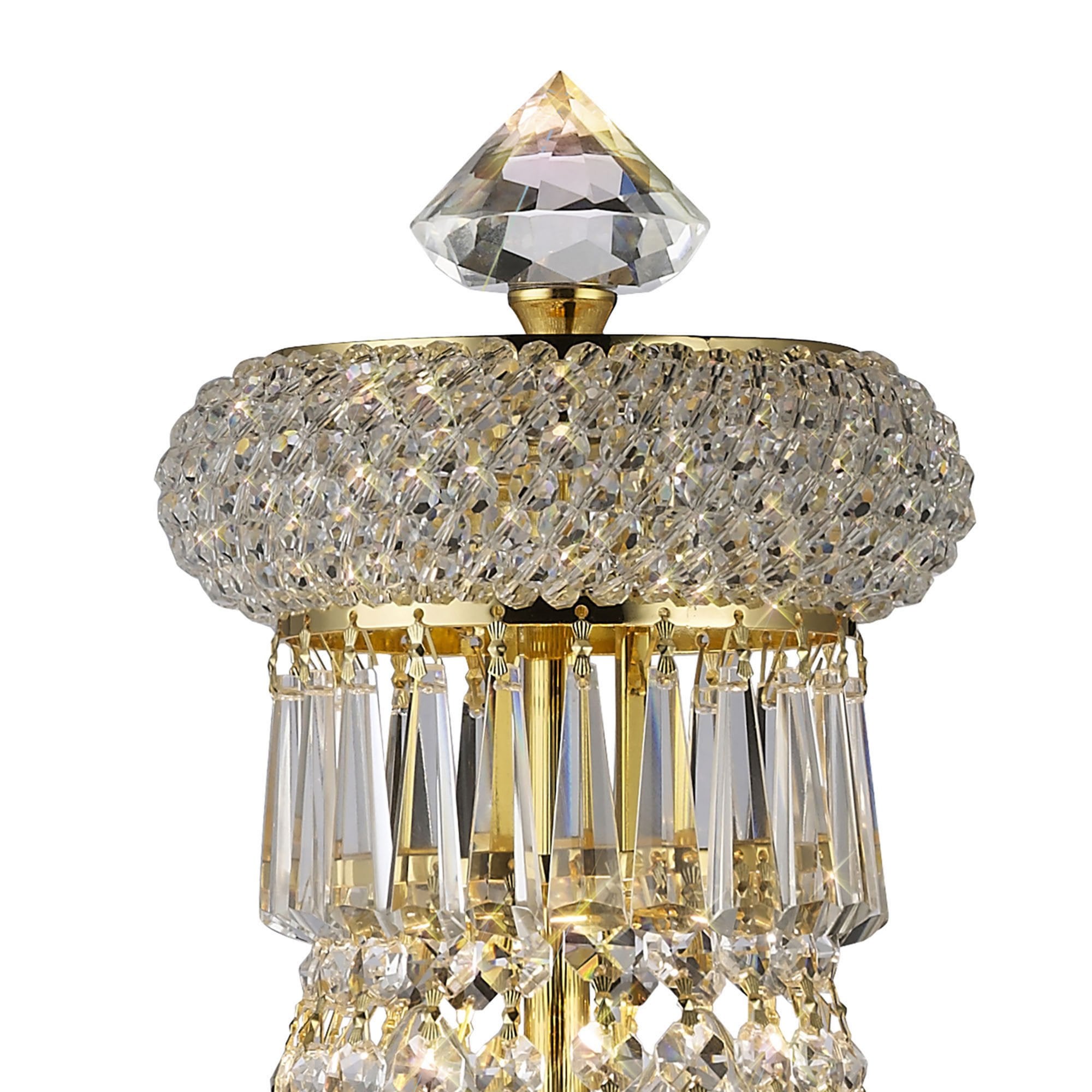 Diyas Alexandra 5 Light Table Lamp - French Gold & Crystal