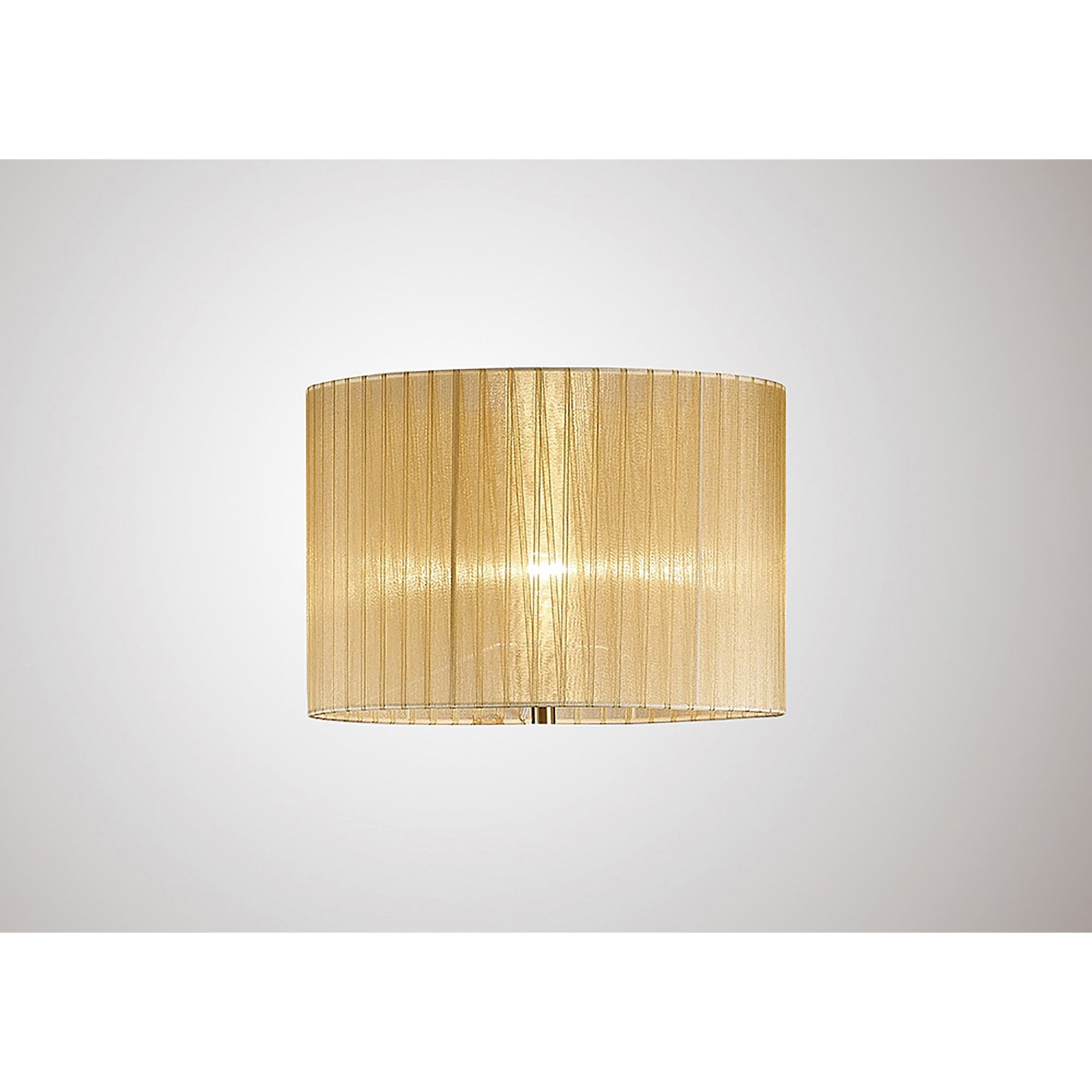 Diyas ILS31531 Florence Round Organza Shade - Cream 38cm Suitable For Floor Lamp - Shade Only