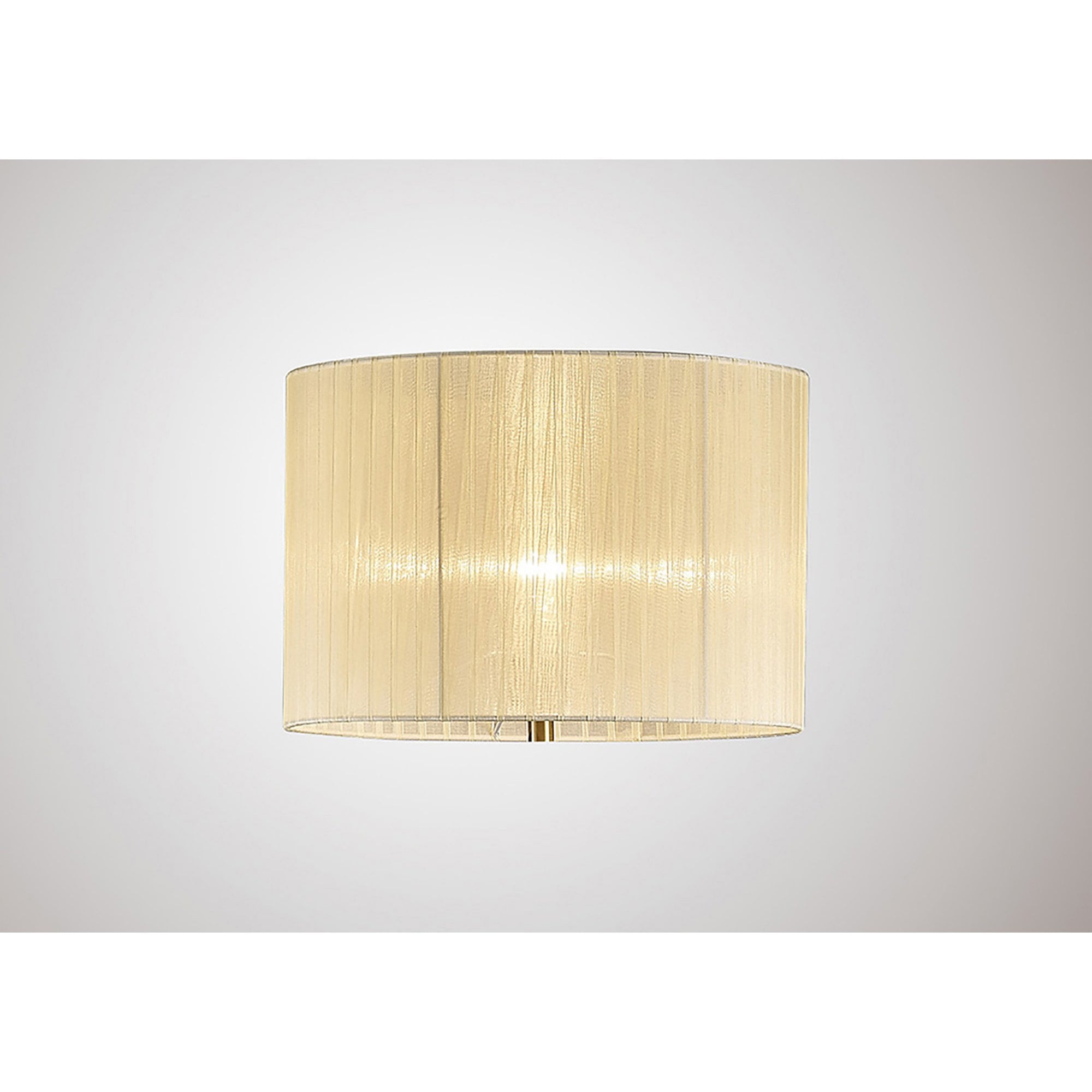 Diyas ILS31531 Florence Round Organza Shade - Cream 38cm Suitable For Floor Lamp - Shade Only