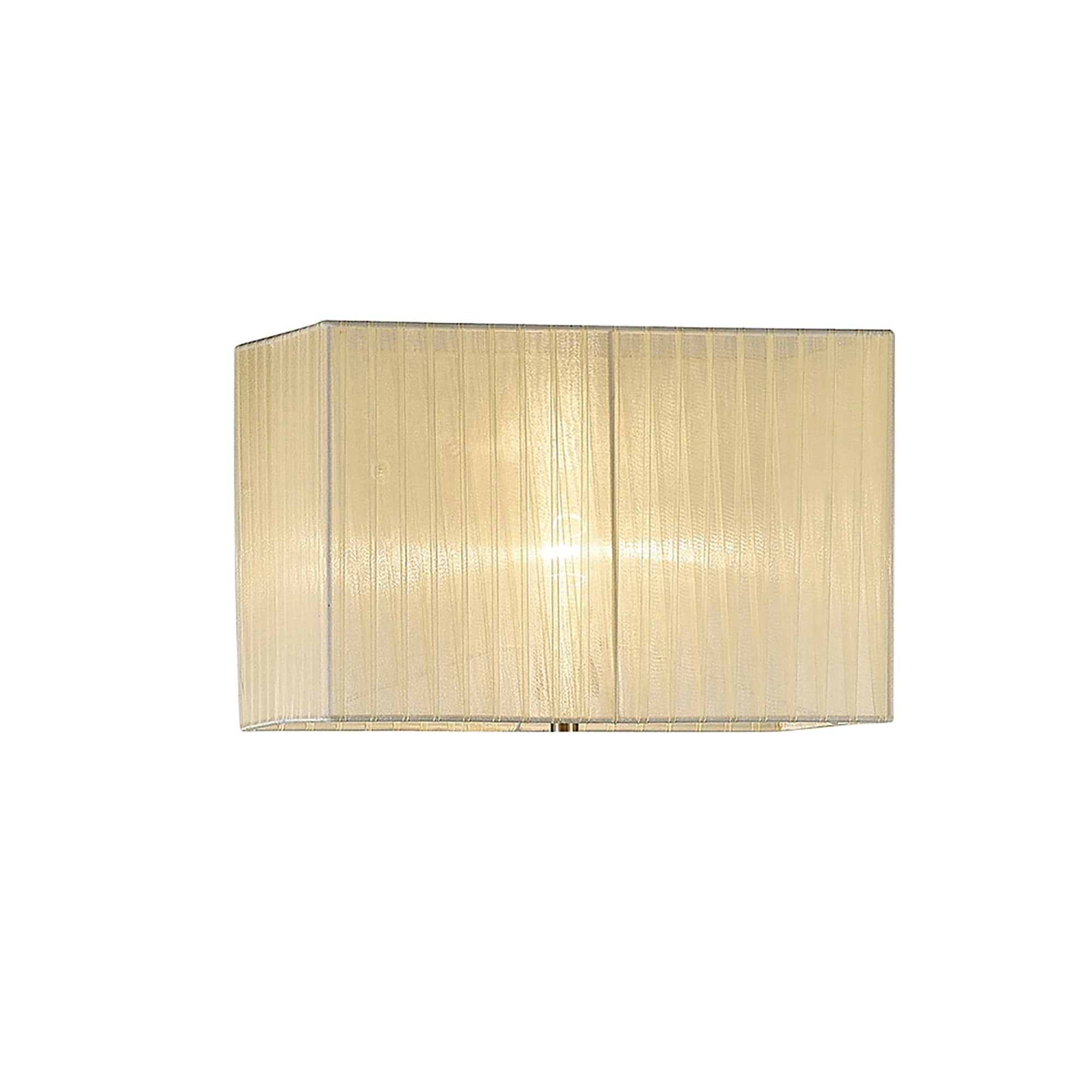 Diyas ILS31533 Florence Rectangle Organza Shade - 21cm Cream, For Floor Lamp - Shade Only