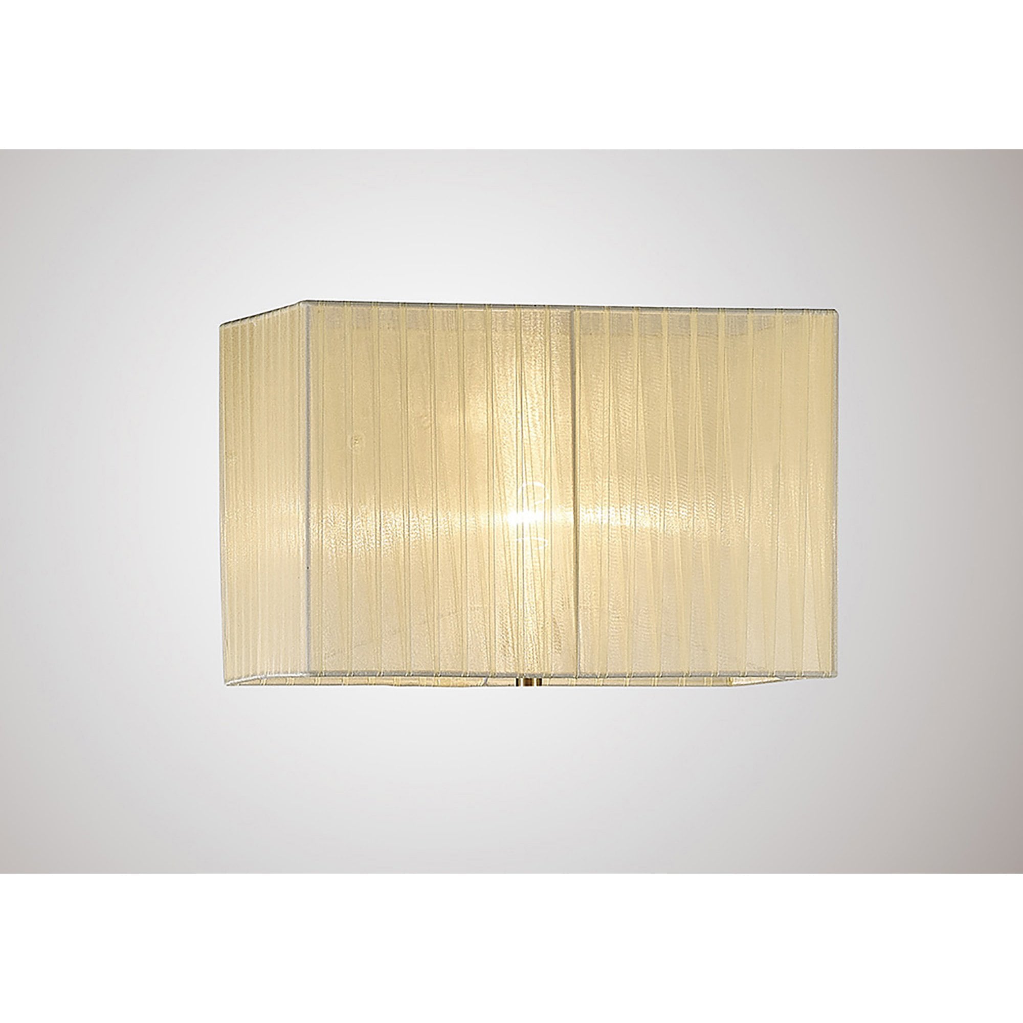 Diyas ILS31533 Florence Rectangle Organza Shade - 21cm Cream, For Floor Lamp - Shade Only