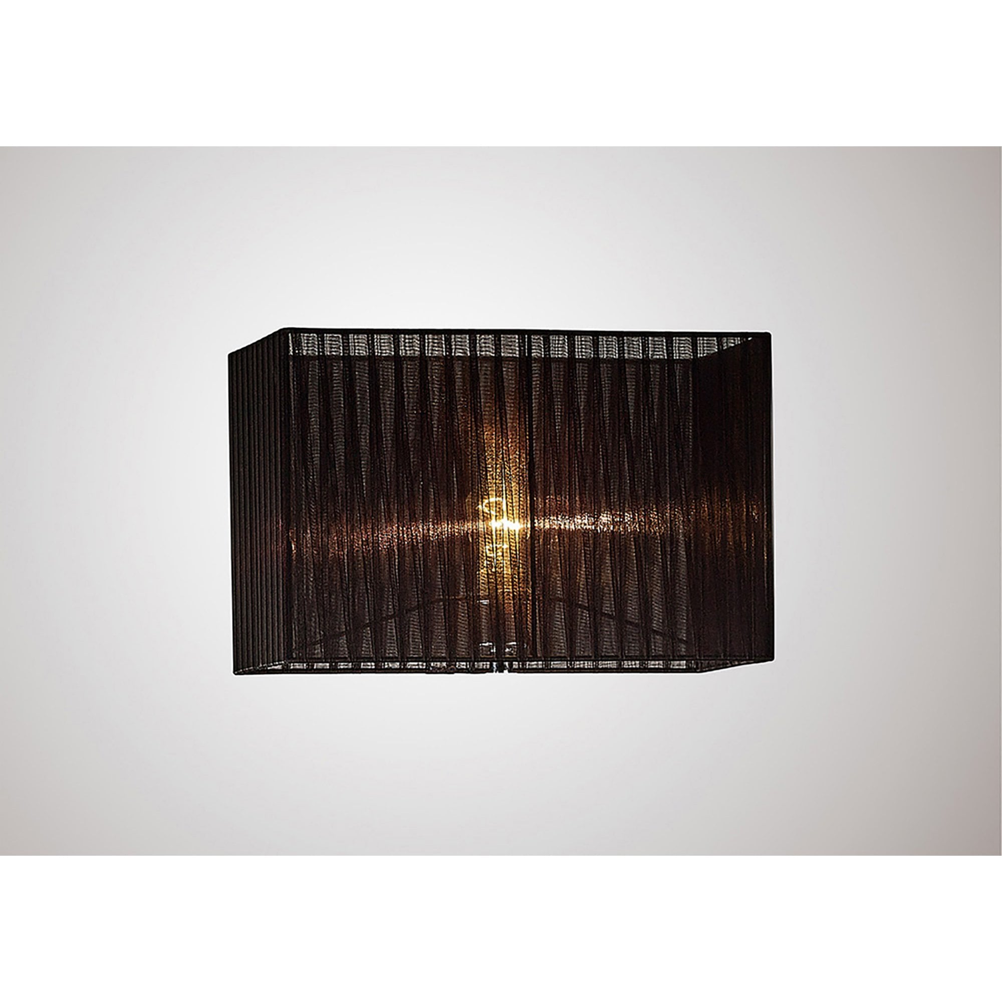 Diyas ILS31537 Florence Rectangle Organza Shade - 21cm, White, For Floor Lamp - Shade Only