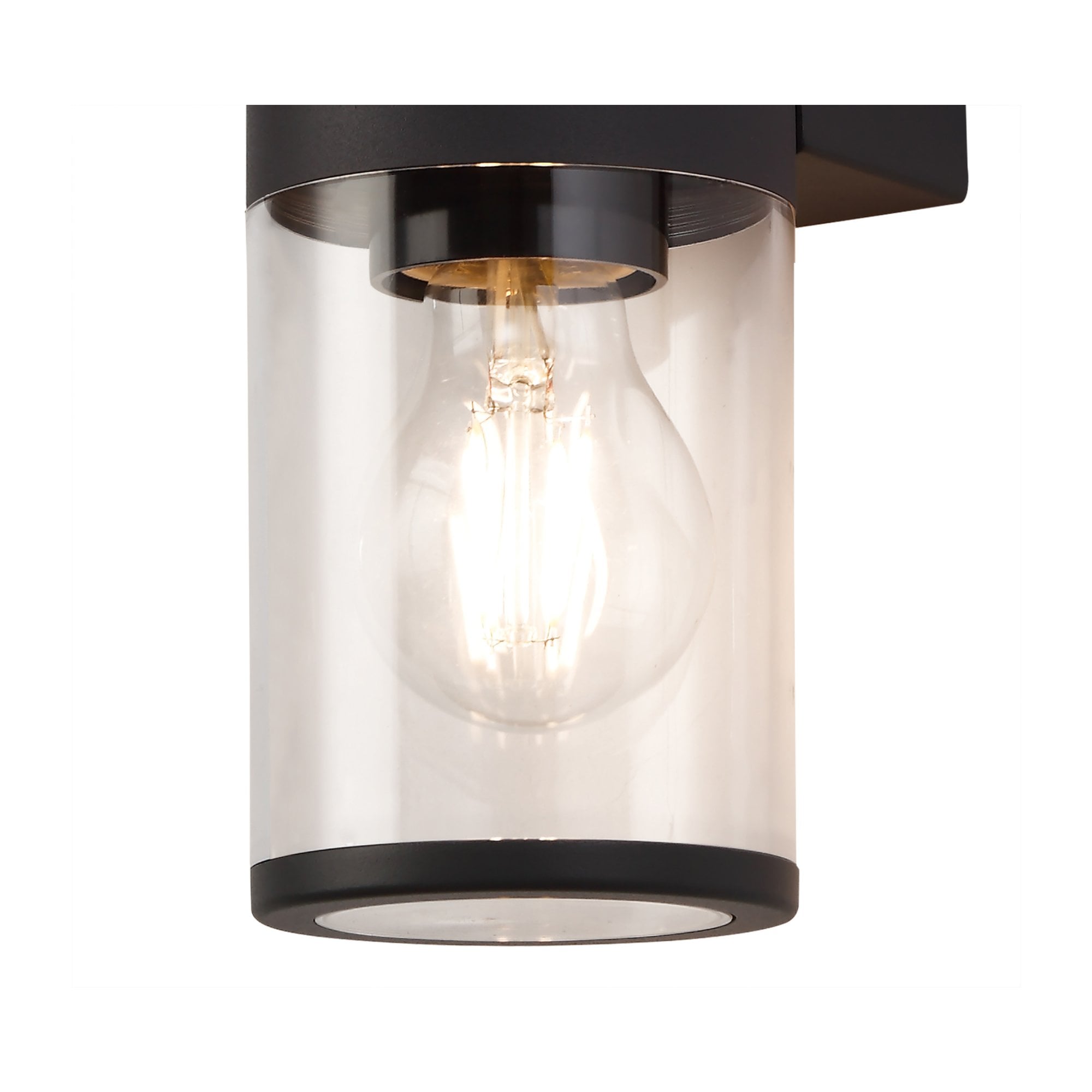 Fabula Harwater 2 Light Wall Lamp - Anthracite & Clear PC - IP54