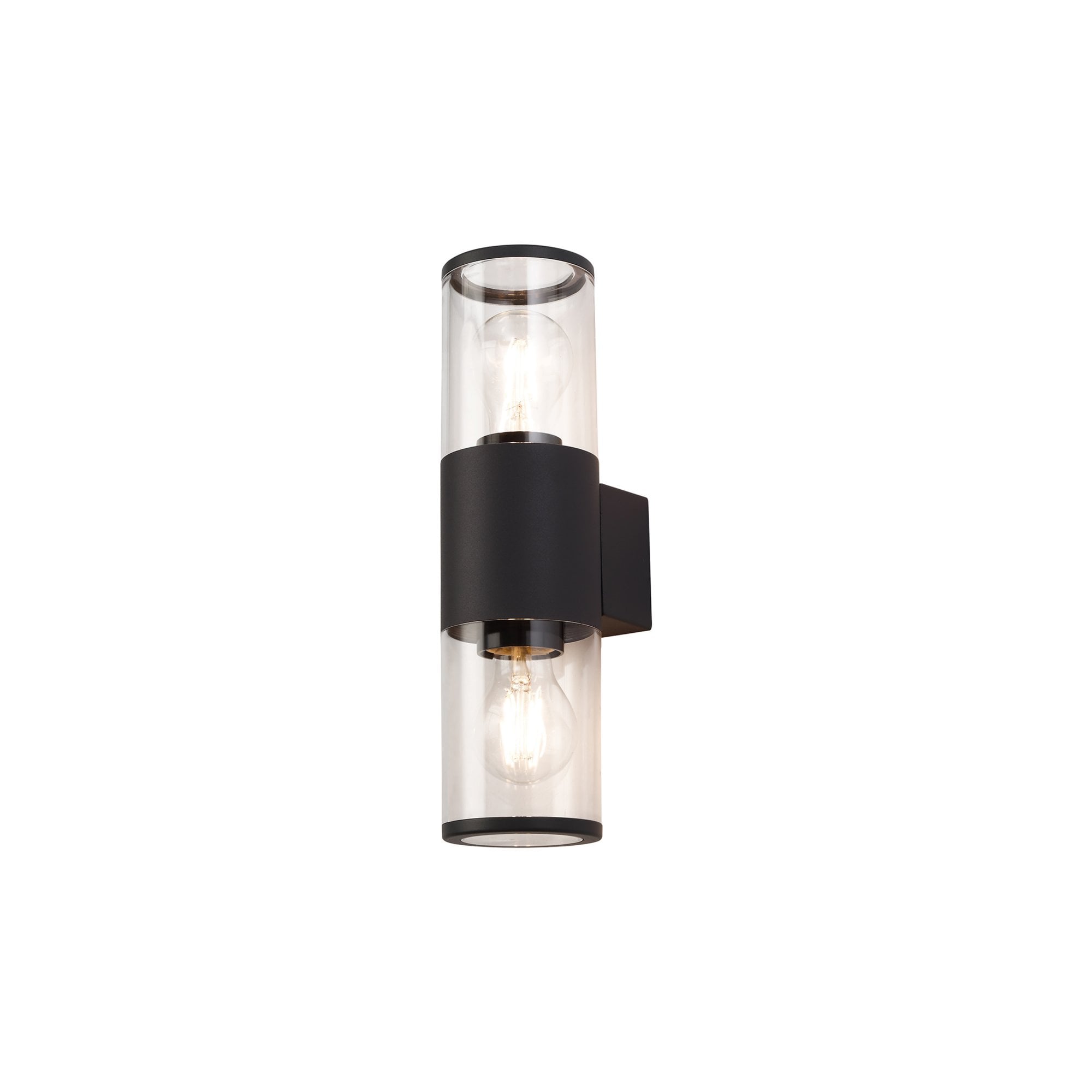 Fabula Harwater 2 Light Wall Lamp - Anthracite & Clear PC - IP54