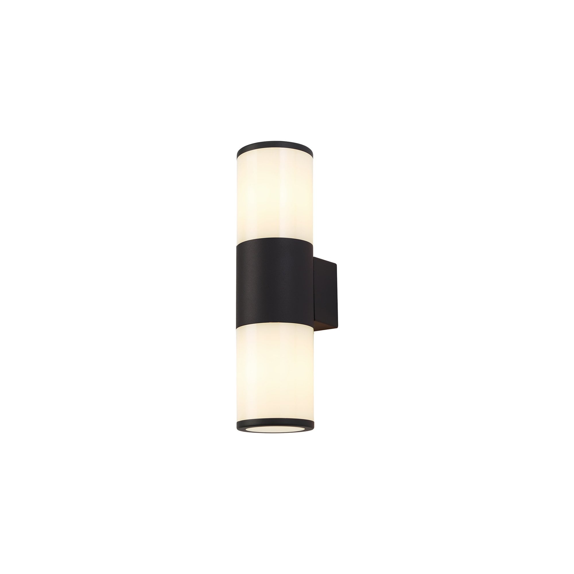 Fabula Harwater 2 Light Wall Lamp - Anthracite & Opal PC - IP54