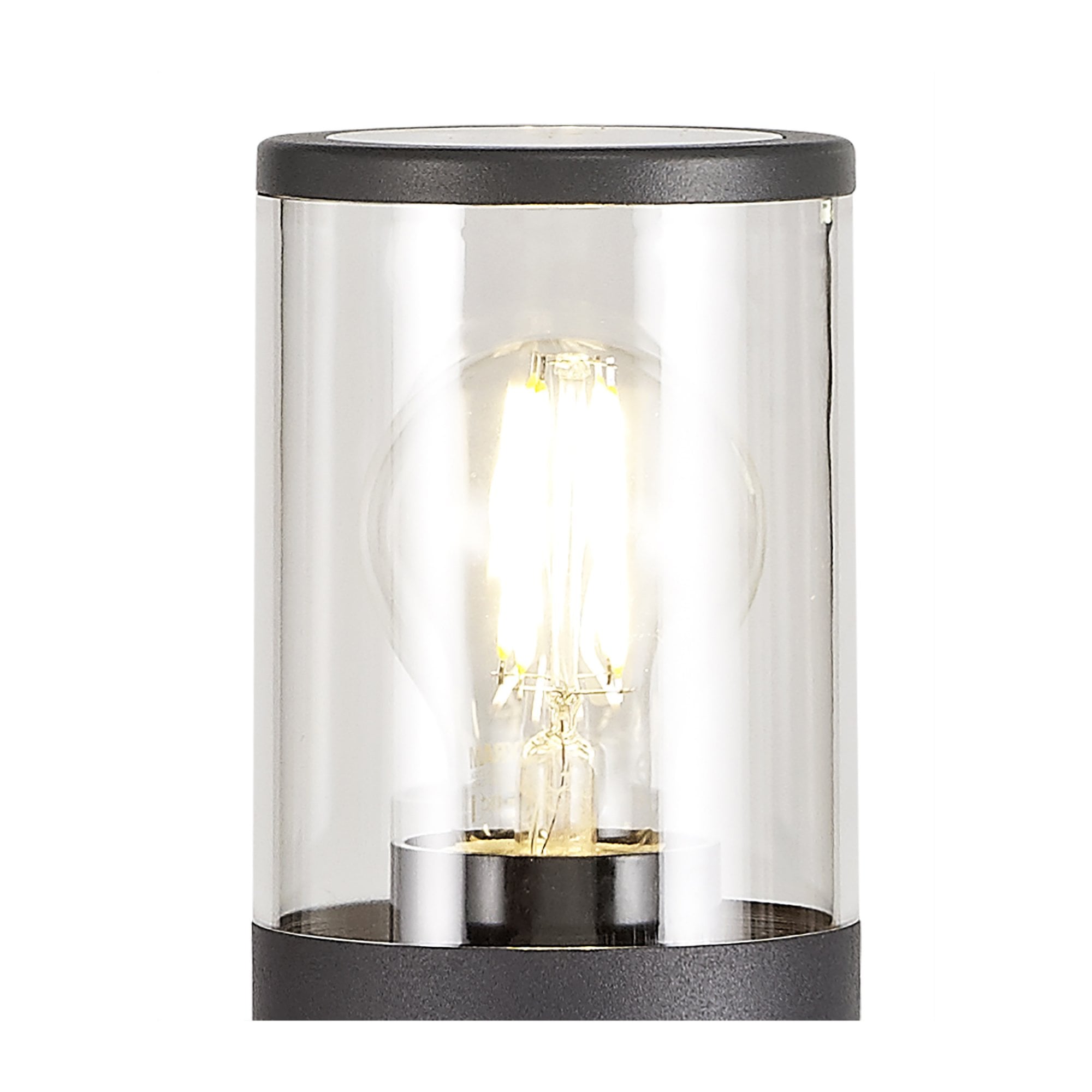 Fabula Harwater Single 65cm Post Lamp - Anthracite & Clear PC - IP54