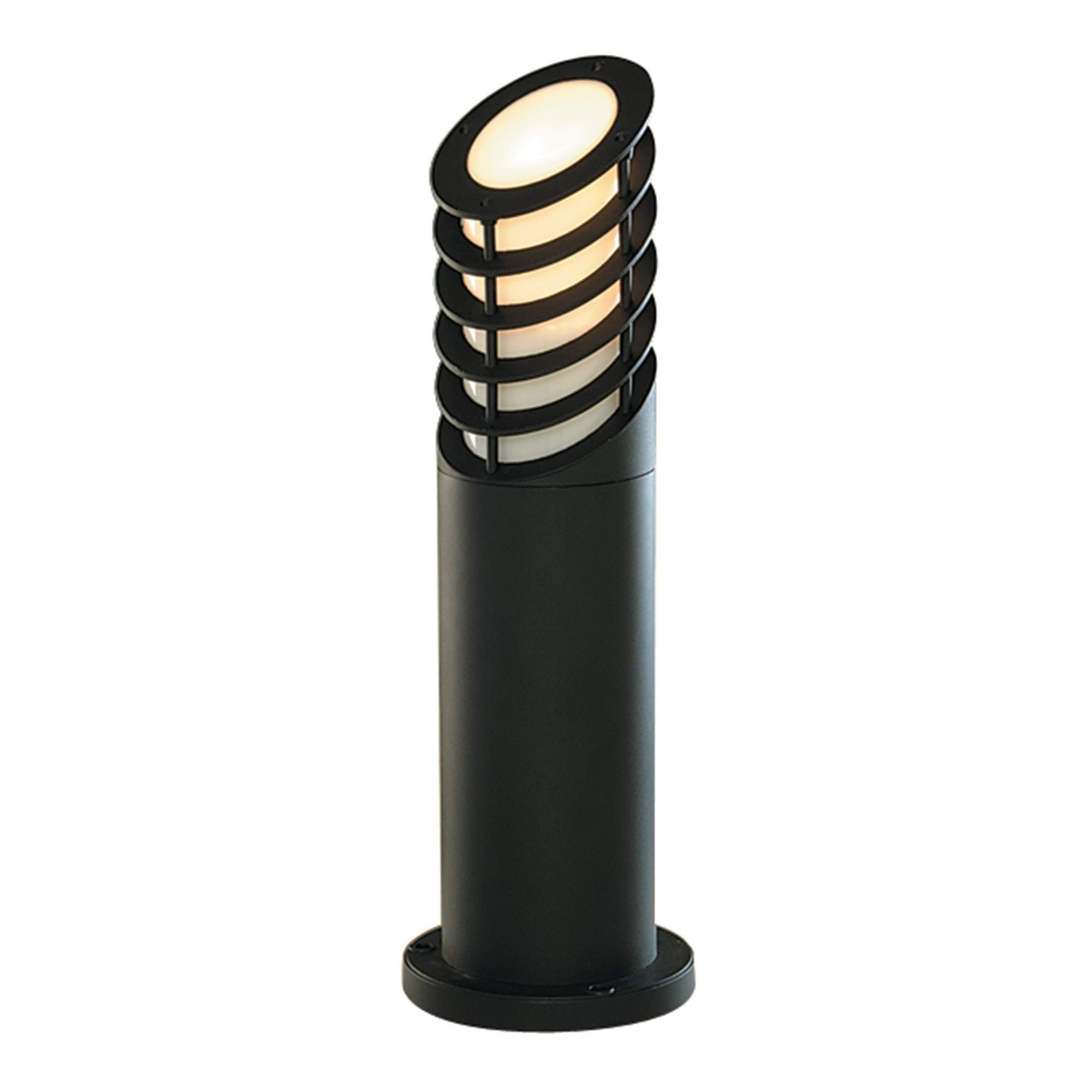 Searchlight Burnall 450mm Pointed Outdoor Post - Black Aluminium & Glass - IP44
