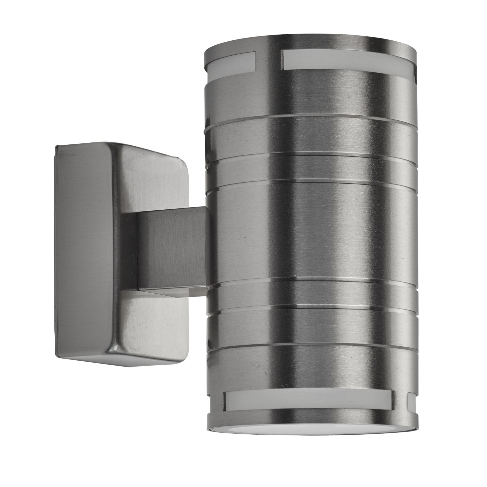 Searchlight Mela LED Outdoor Wall Light - Stainless Steel & Frosted Glass