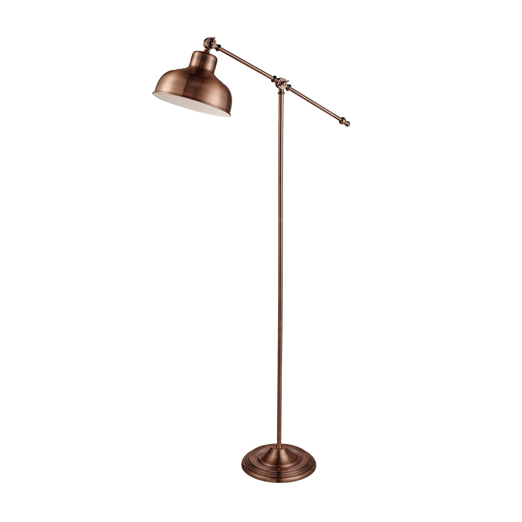 Searchlight Macauley Adjustable Floor Lamp - Antique Copper