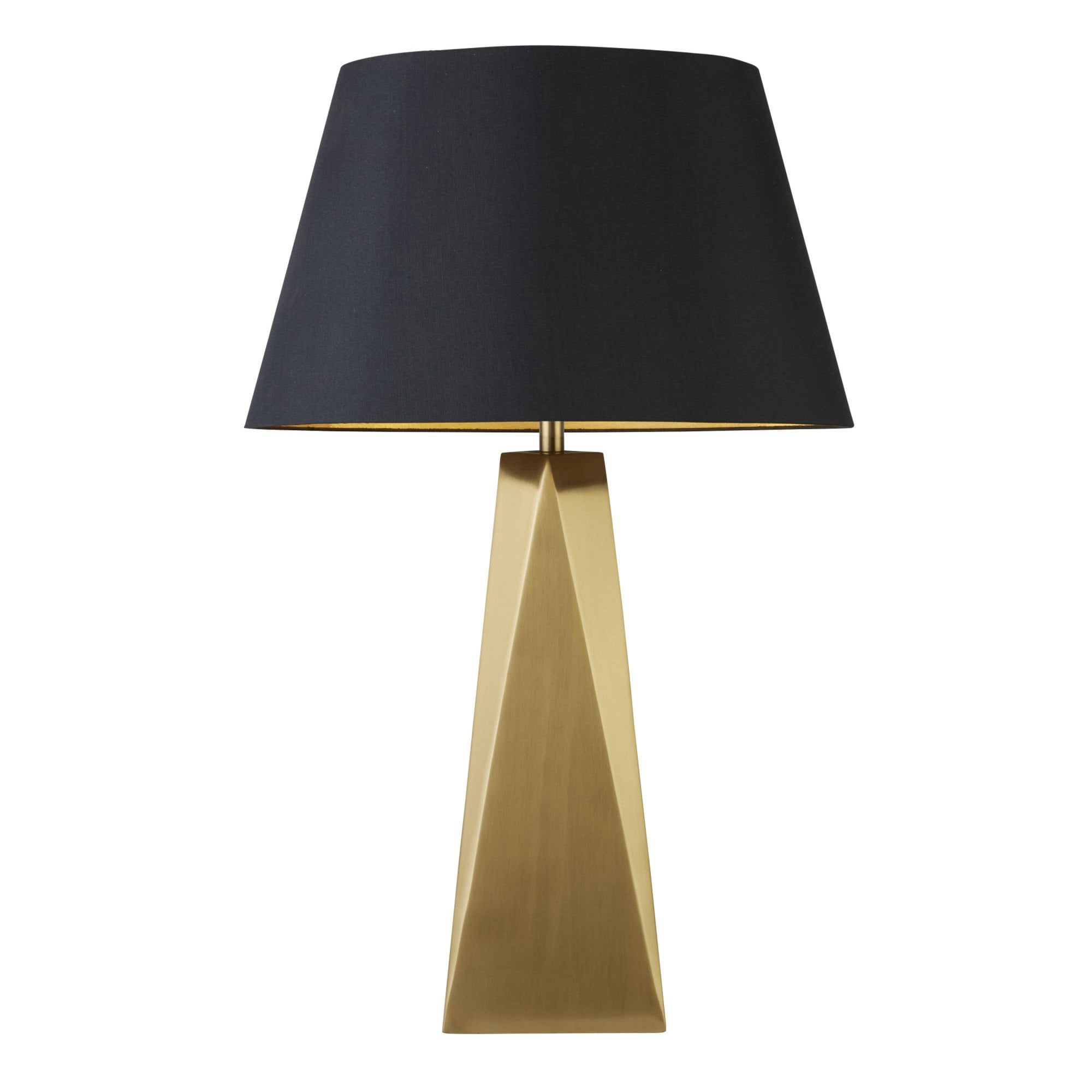 Searchlight Maguire Table Lamp - Gold Metal Base & Black/Gold Shade