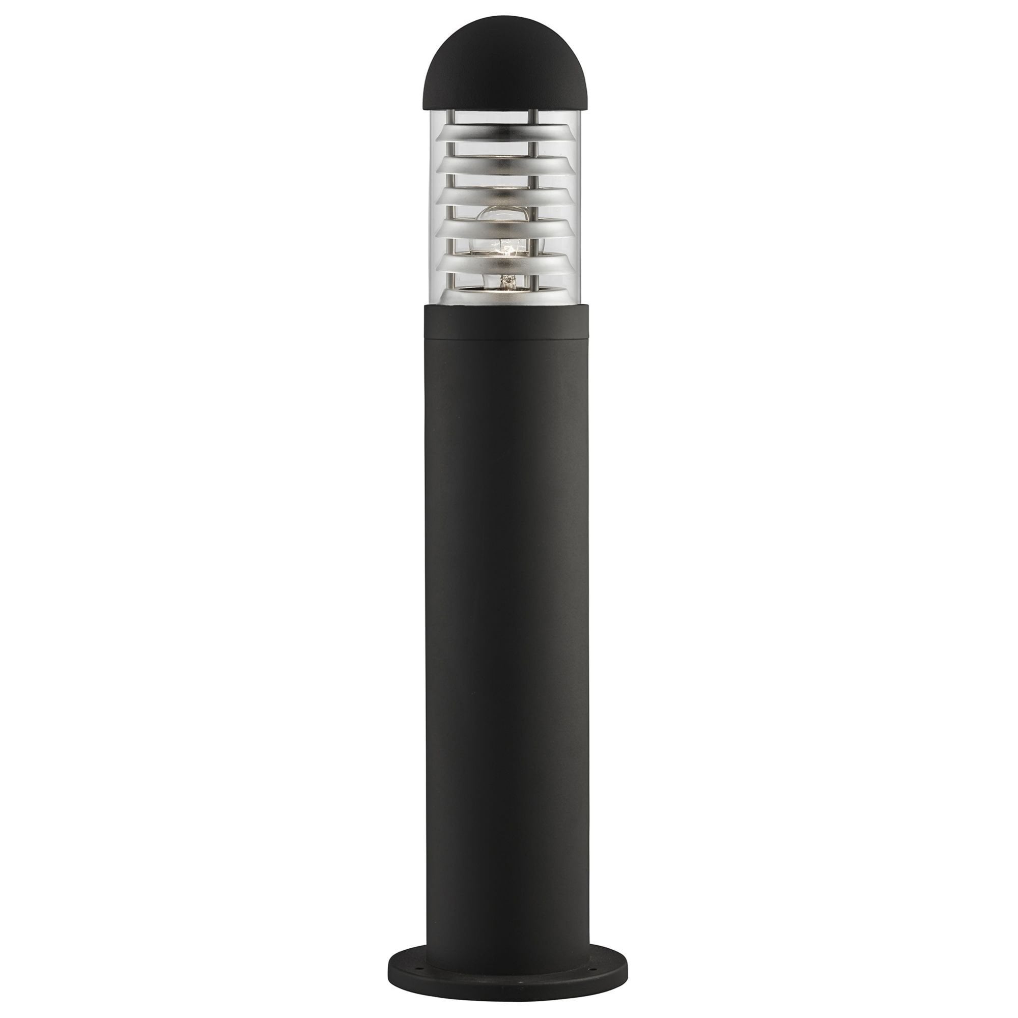 Searchlight Burnall 60cm Outdoor Bollard - Black Aluminium & Clear Diffuser