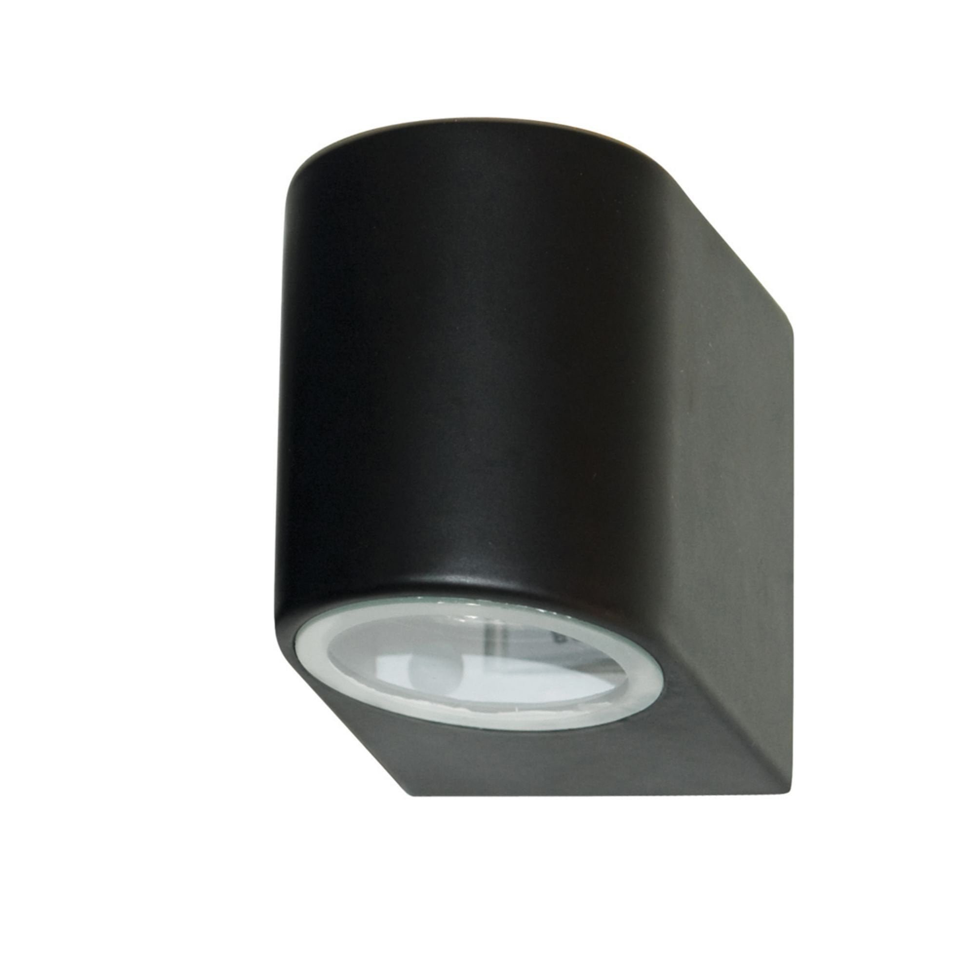 Searchlight Eaton Outdoor Wall Light - Black & Glass - IP44