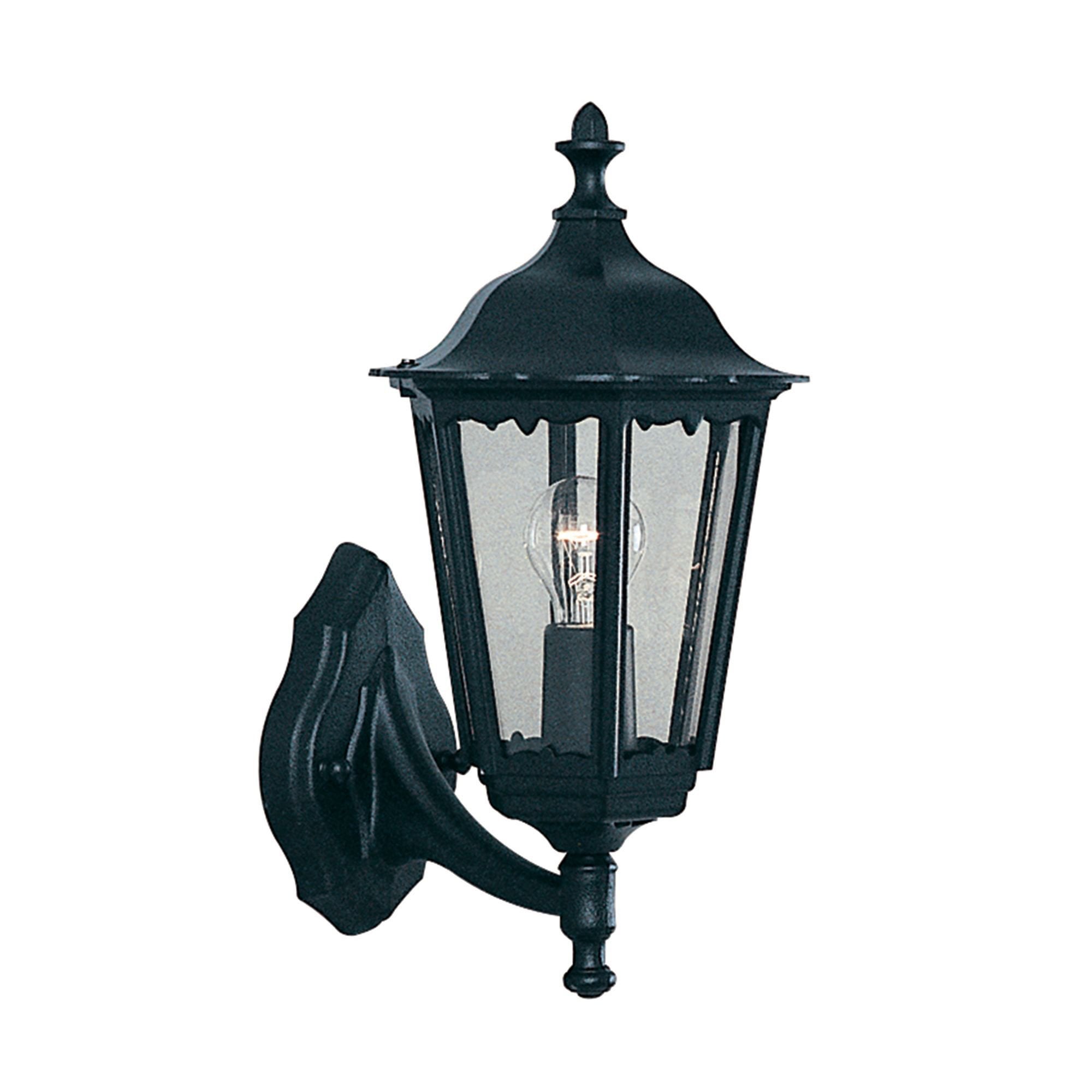 Searchlight Acton Outdoor Up Wall Light - Black - IP44