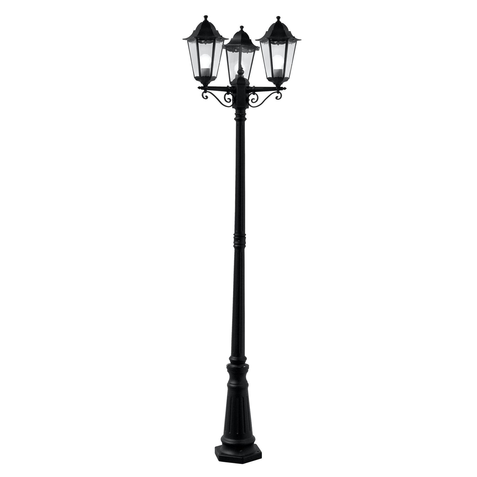 Searchlight Acton 220cm 3 Light Outdoor Post - Black - IP44