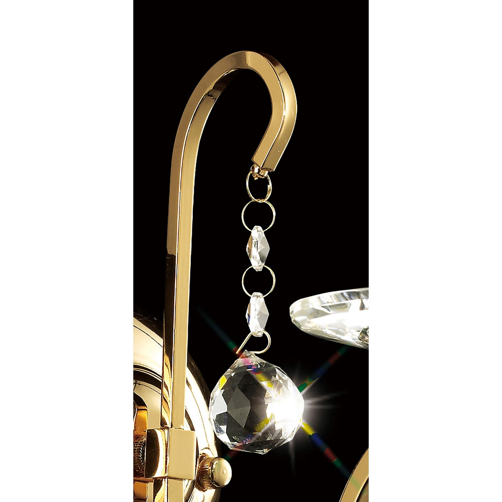 Diyas IL30211 Bianco Wall Light Switched 1 Light French Gold/Crystal