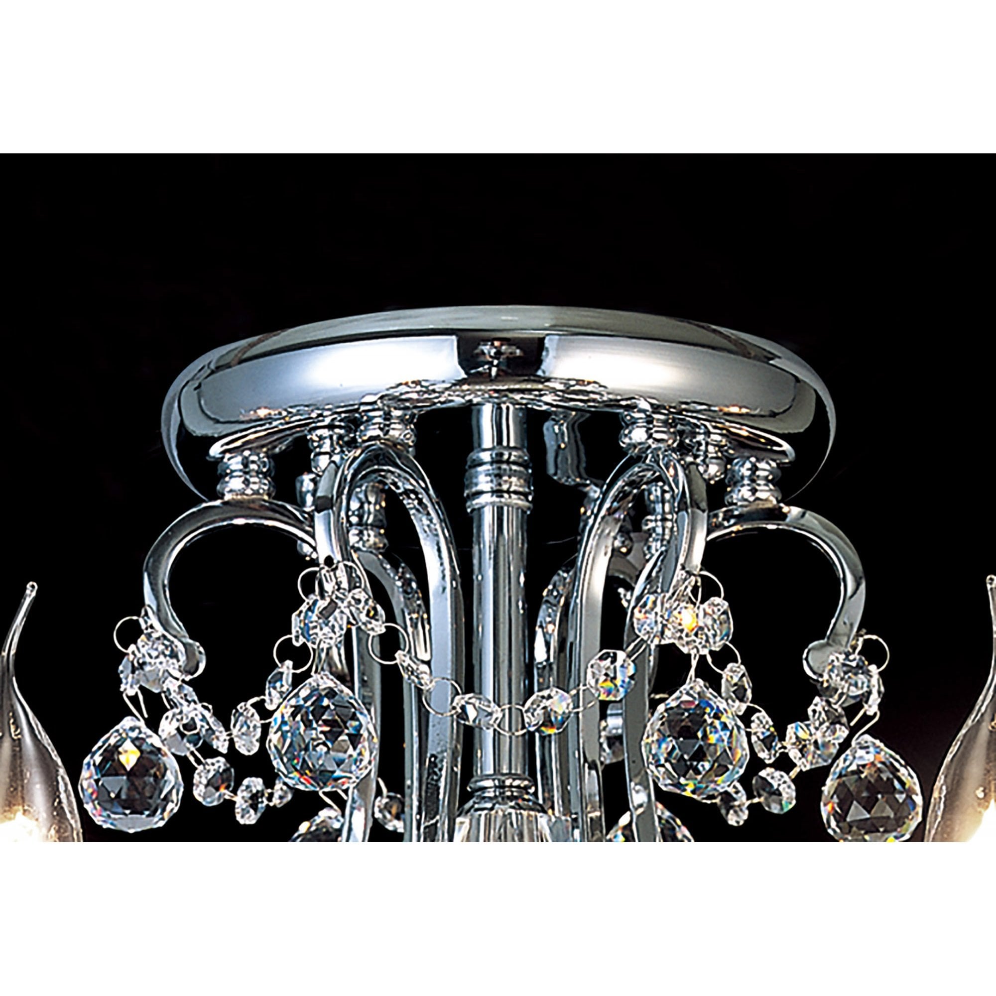 Diyas IL30116 Bianco Ceiling 6 Light Polished Chrome/Crystal