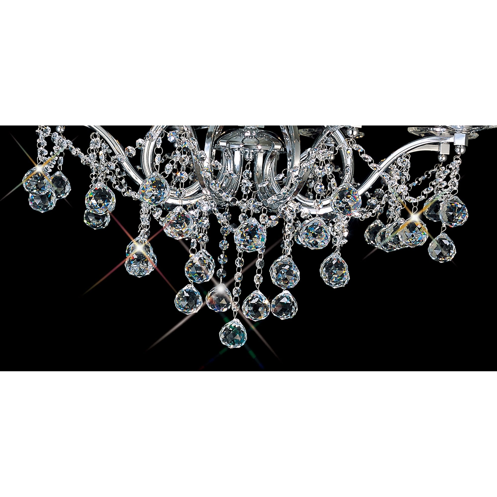 Diyas IL30118 Bianco Ceiling 8 Light Polished Chrome/Crystal