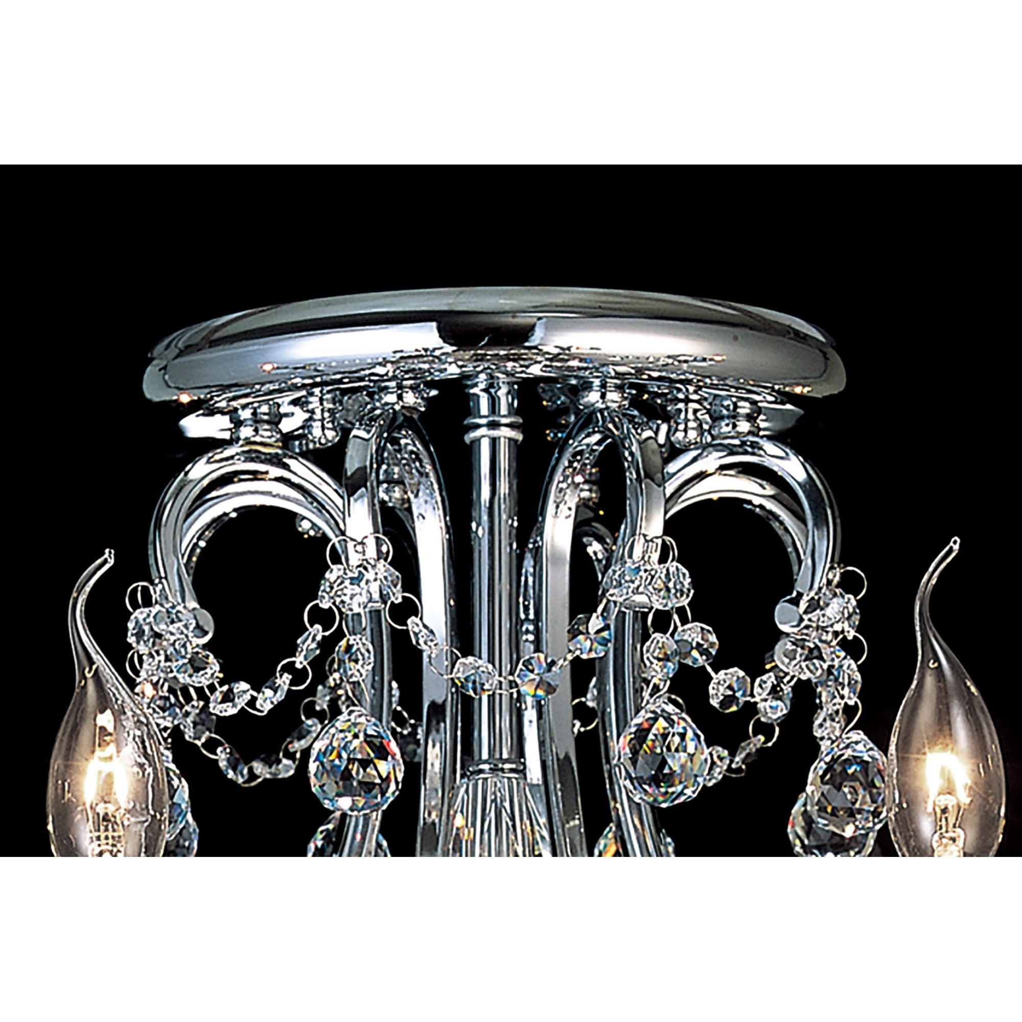 Diyas IL30118 Bianco Ceiling 8 Light Polished Chrome/Crystal