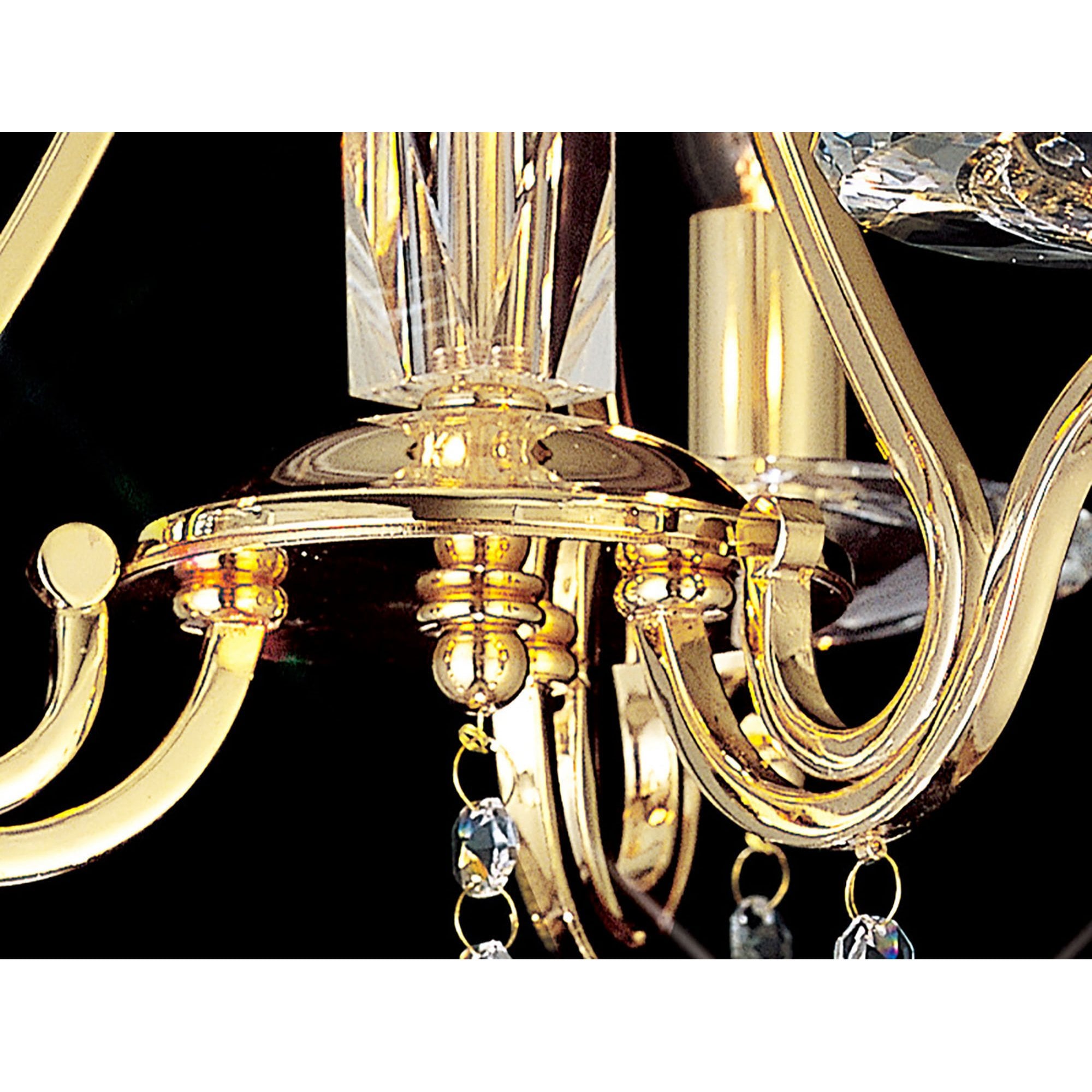 Diyas IL30213 Bianco Ceiling 3 Light French Gold/Crystal