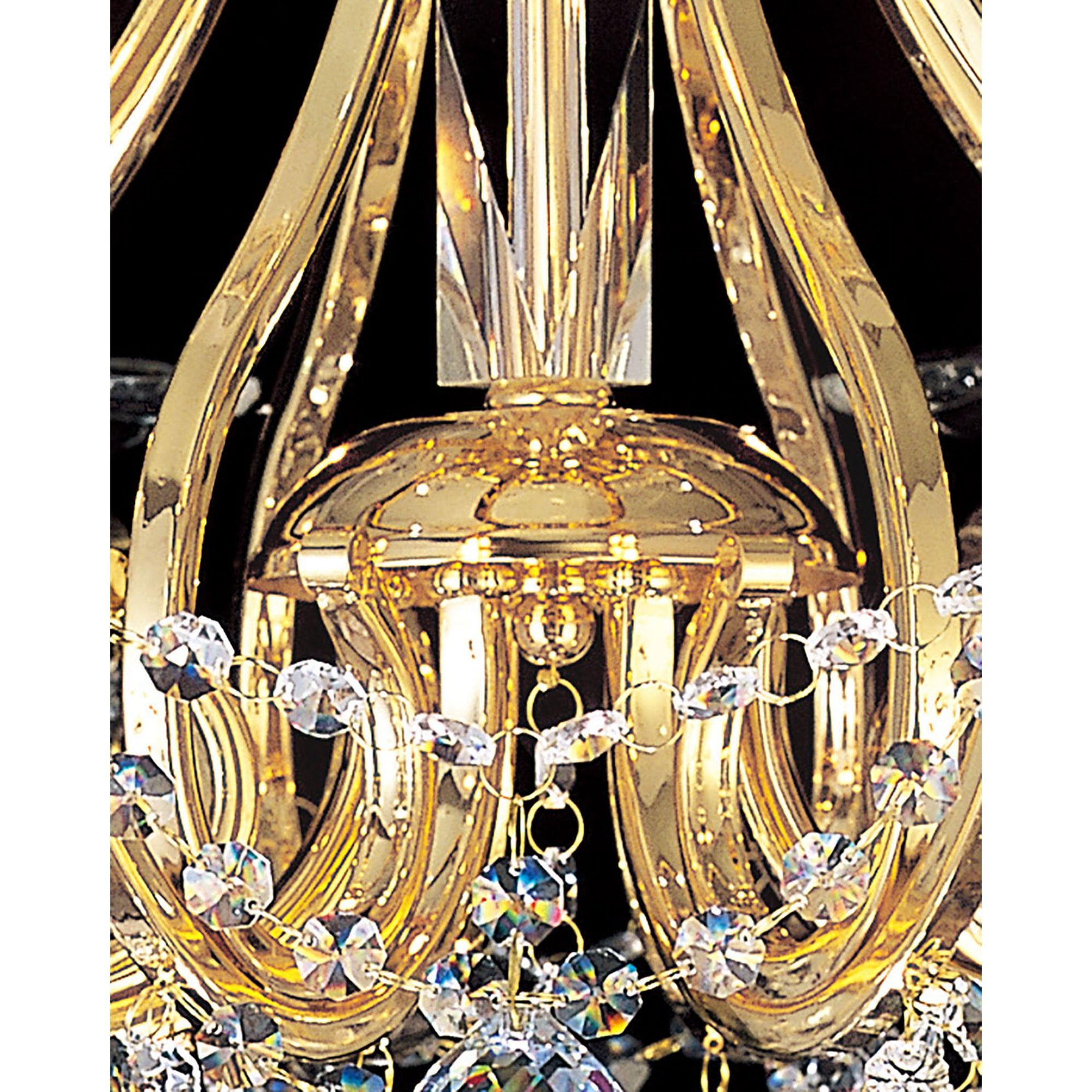 Diyas IL30218 Bianco Ceiling 8 Light French Gold/Crystal