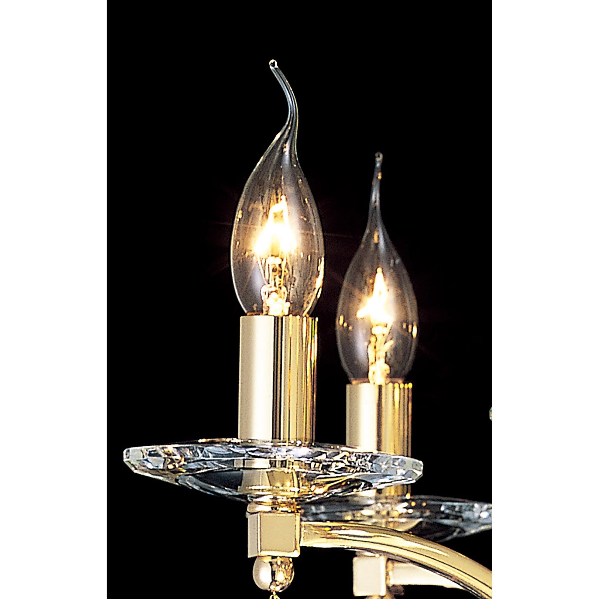 Diyas IL30218 Bianco Ceiling 8 Light French Gold/Crystal
