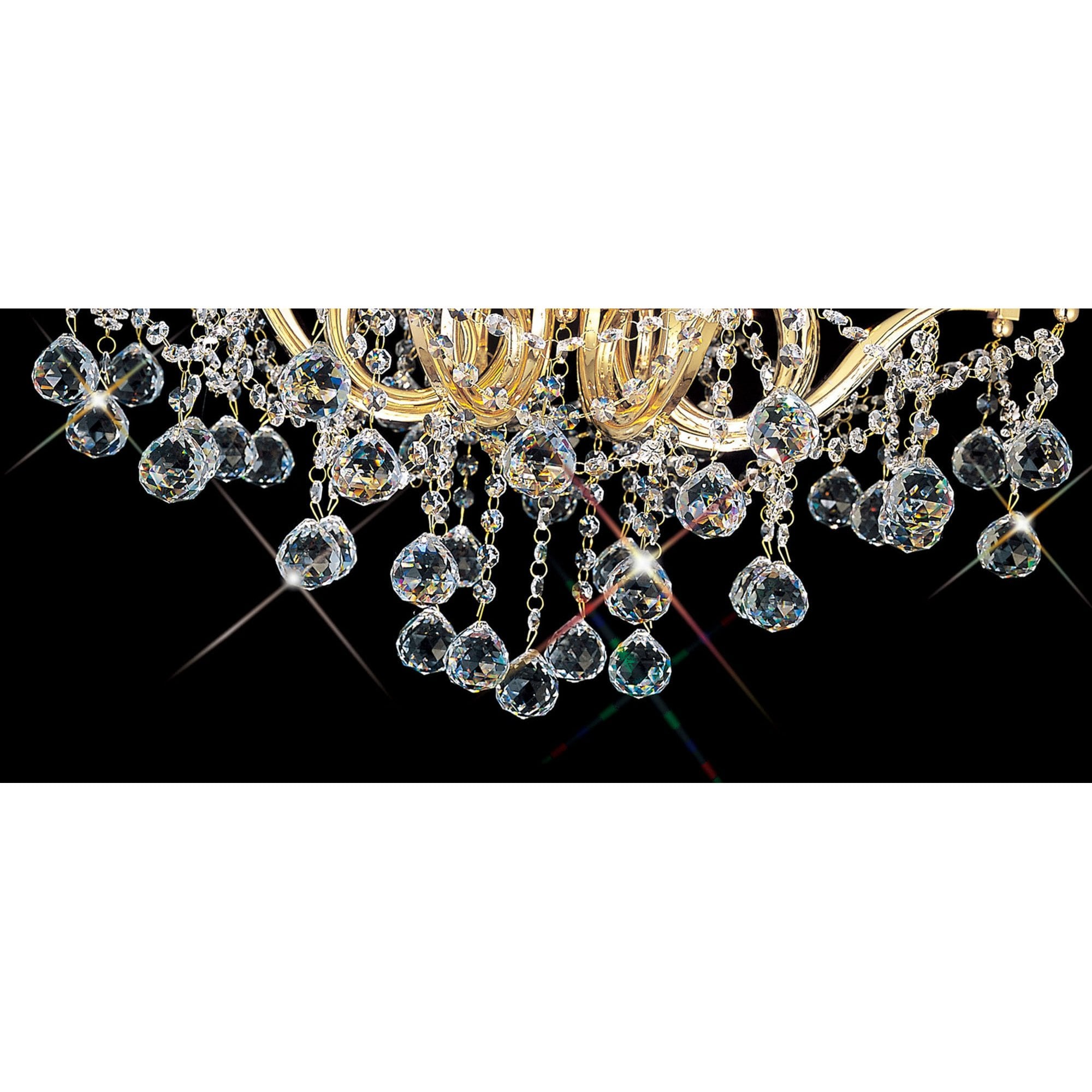 Diyas IL30218 Bianco Ceiling 8 Light French Gold/Crystal