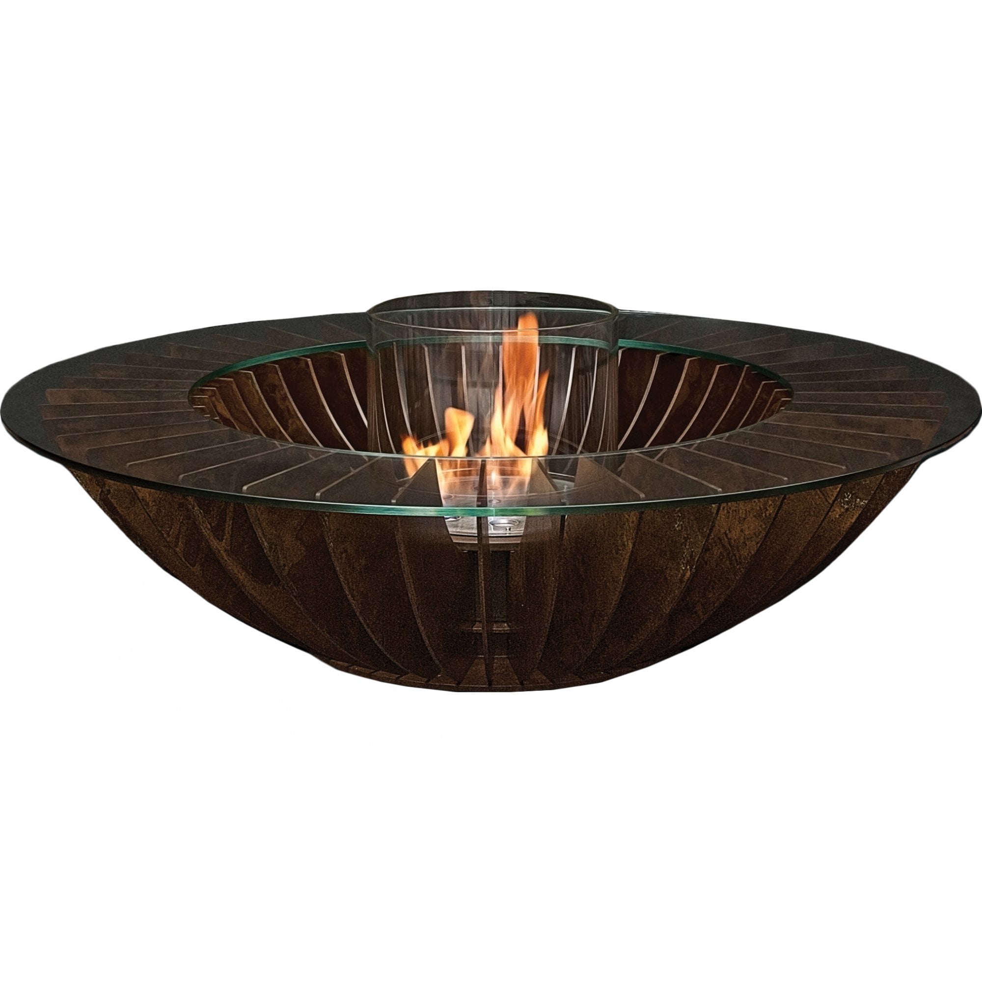 Glammfire Cosmo 13 - Bioethanol Premium Fire - Rusted Corten Steel