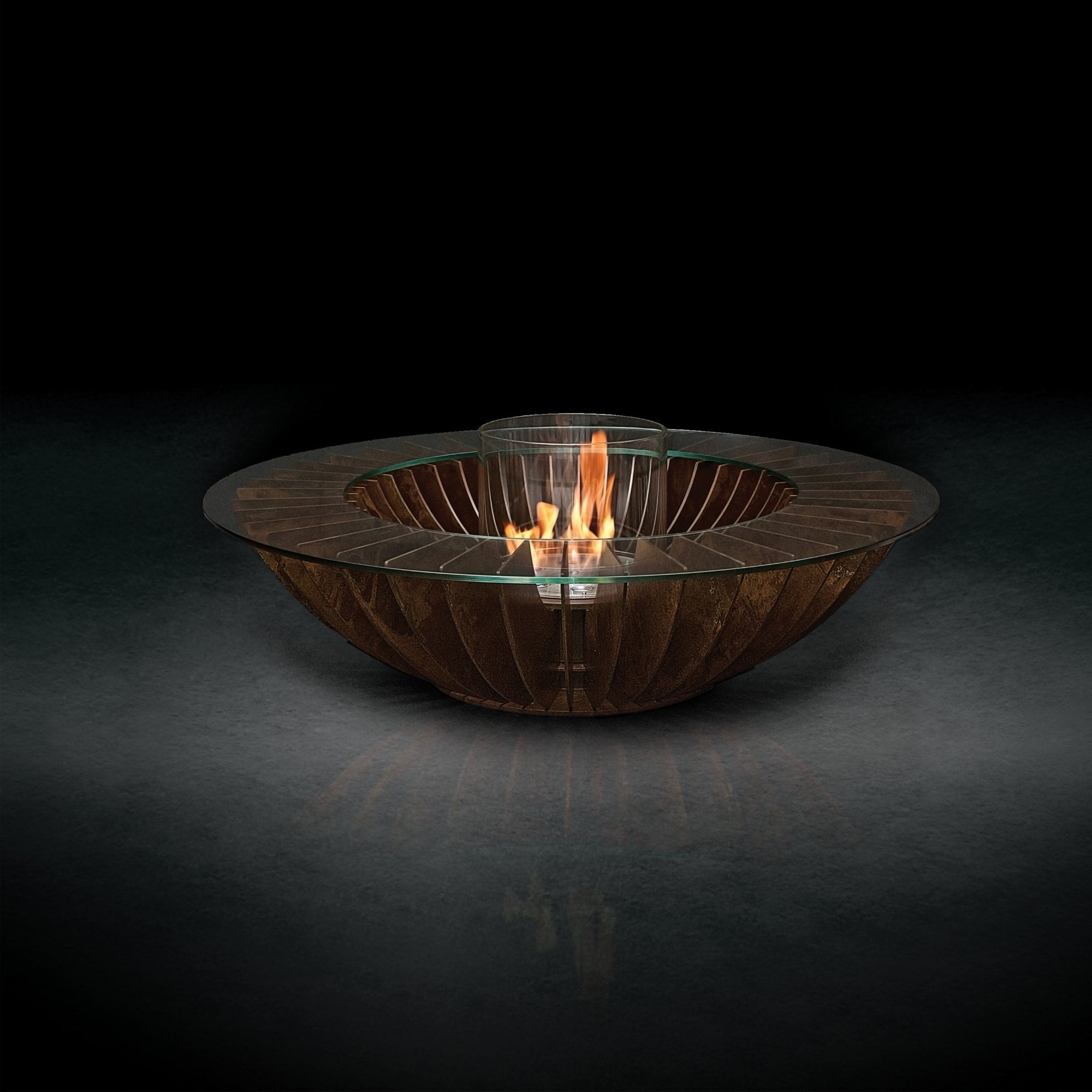 Glammfire Cosmo 13 - Bioethanol Premium Fire - Rusted Corten Steel