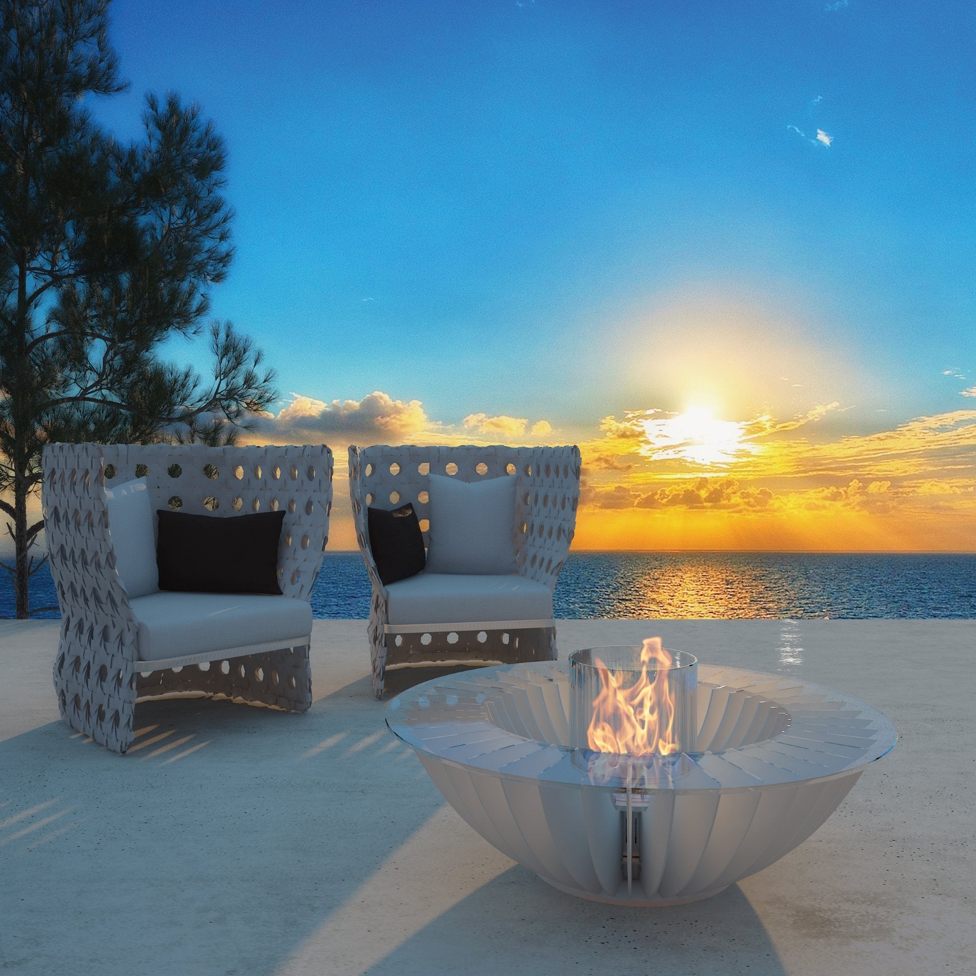 Glammfire Cosmo 13 - Bioethanol Premium Fire - White