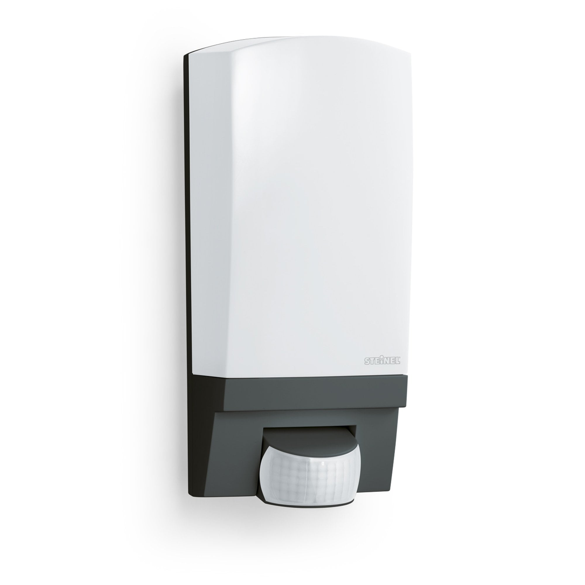 Steinel L 1 Wall Light with house number and PIR - Impact Resistant - Black