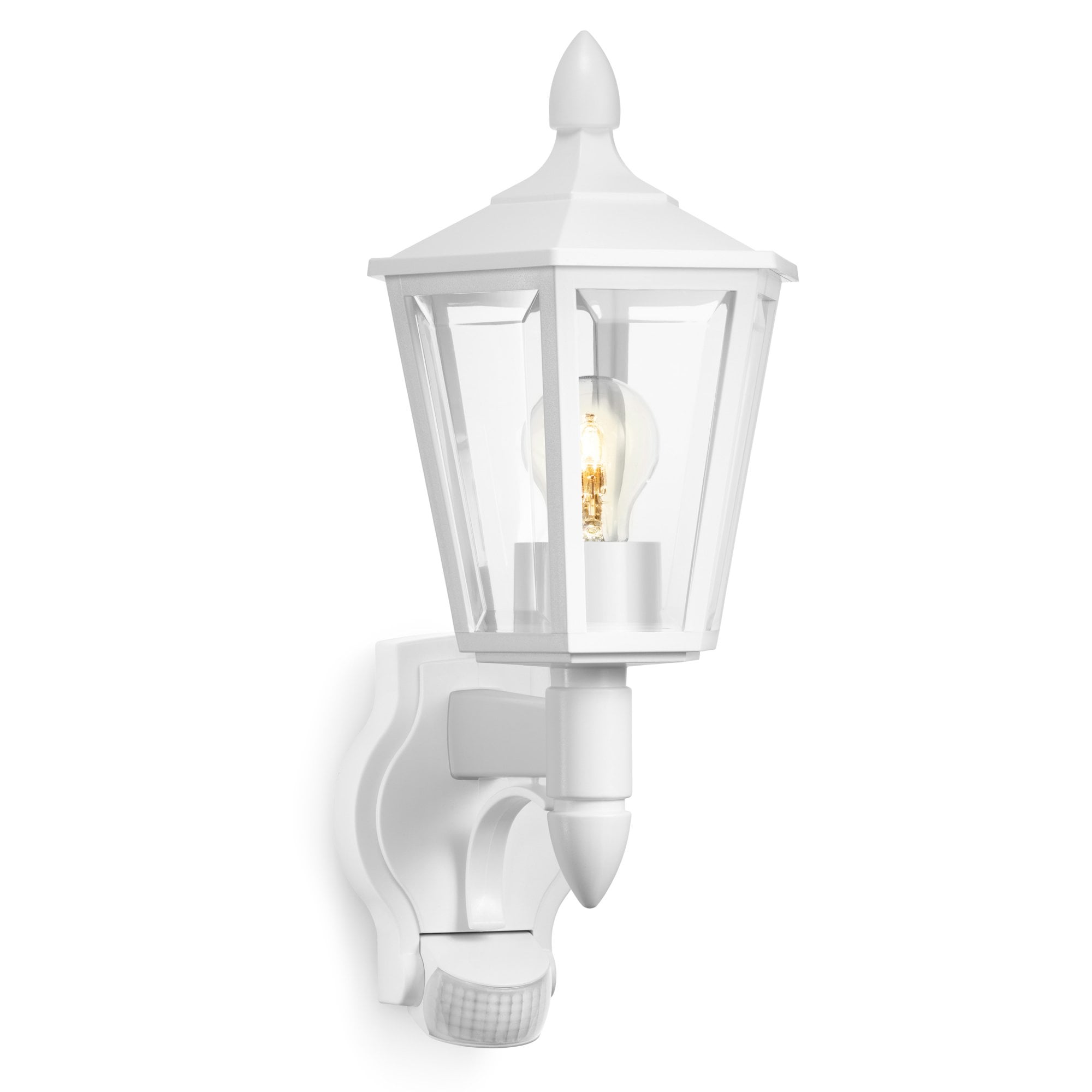 Steinel L 15 Classic Lantern Wall Uplight with 180 degree PIR - White