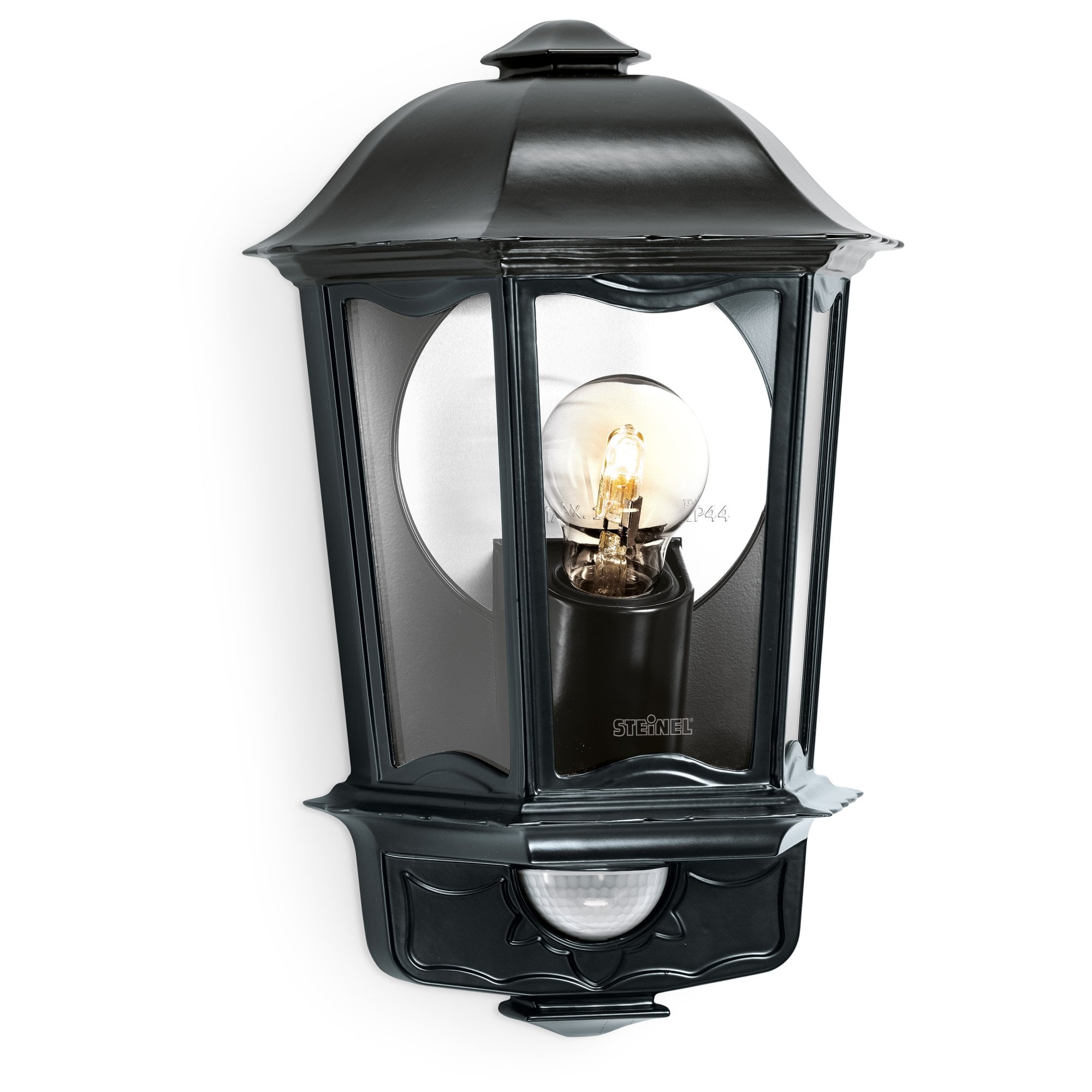 Steinel L190 S Classic Lantern Wall light with 180 degree PIR - Black