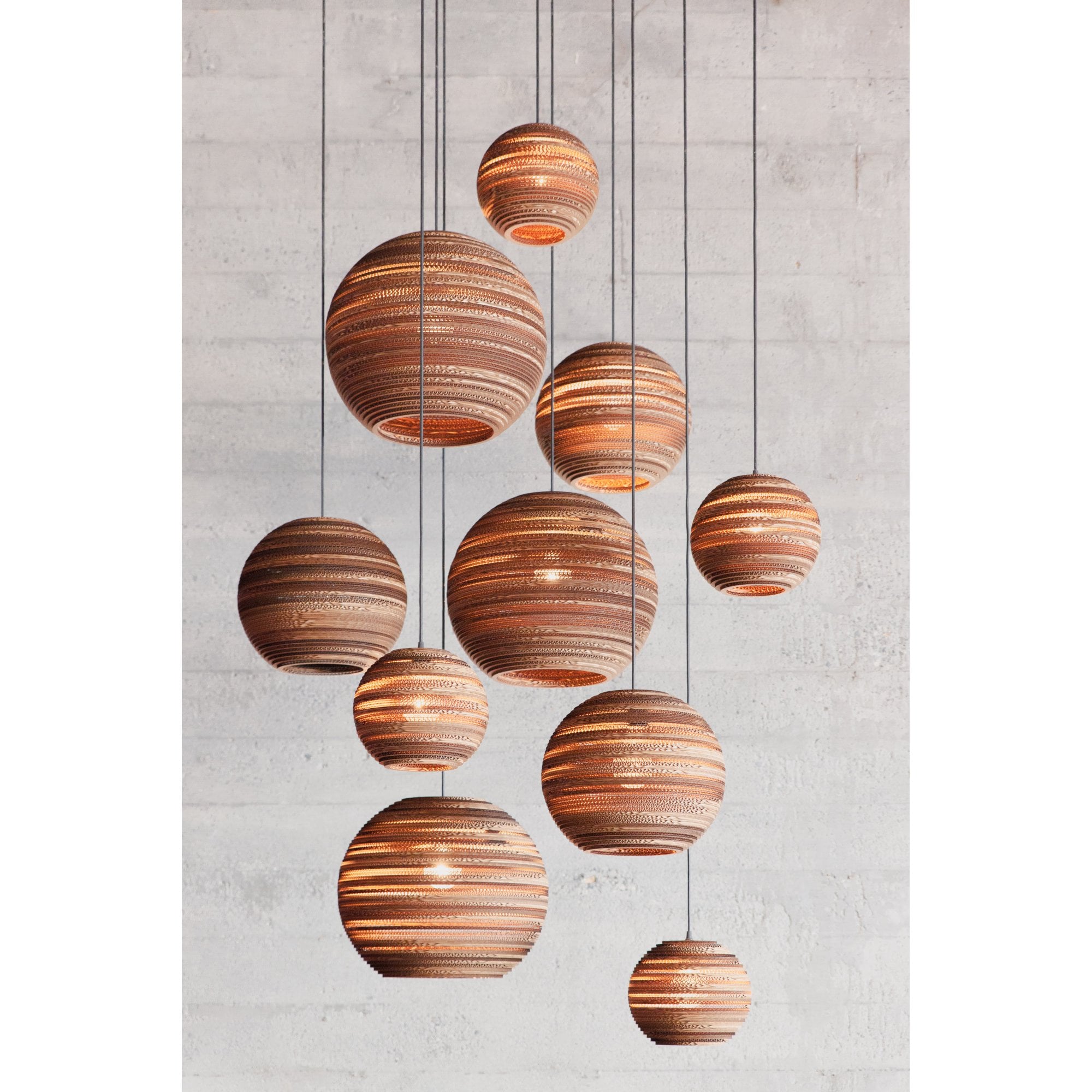 Graypants Scraplights Moon 14 Pendant - Natural - 36cm Diameter