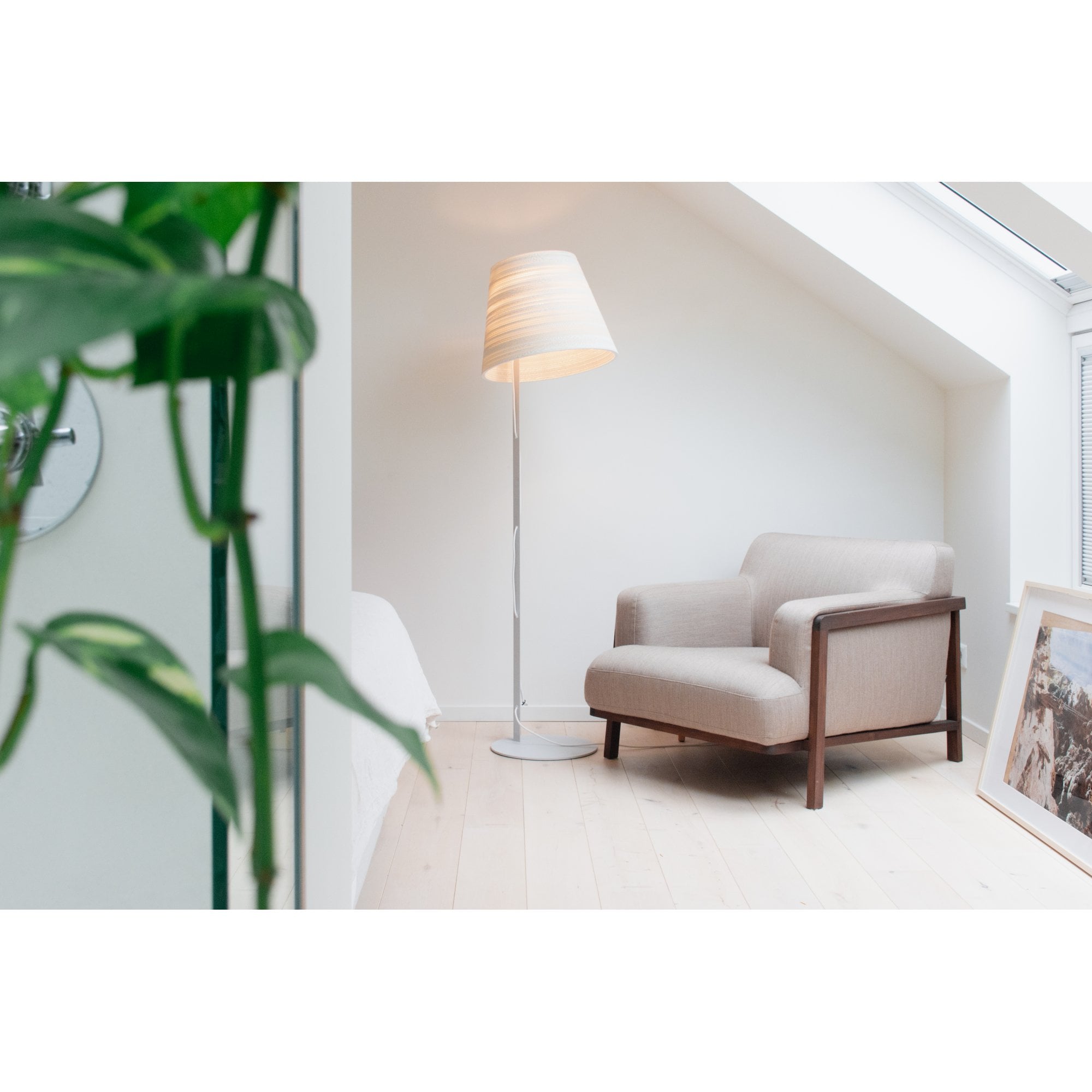 Graypants Scraplights Tilt Floor Lamp - White - 46cm Diameter