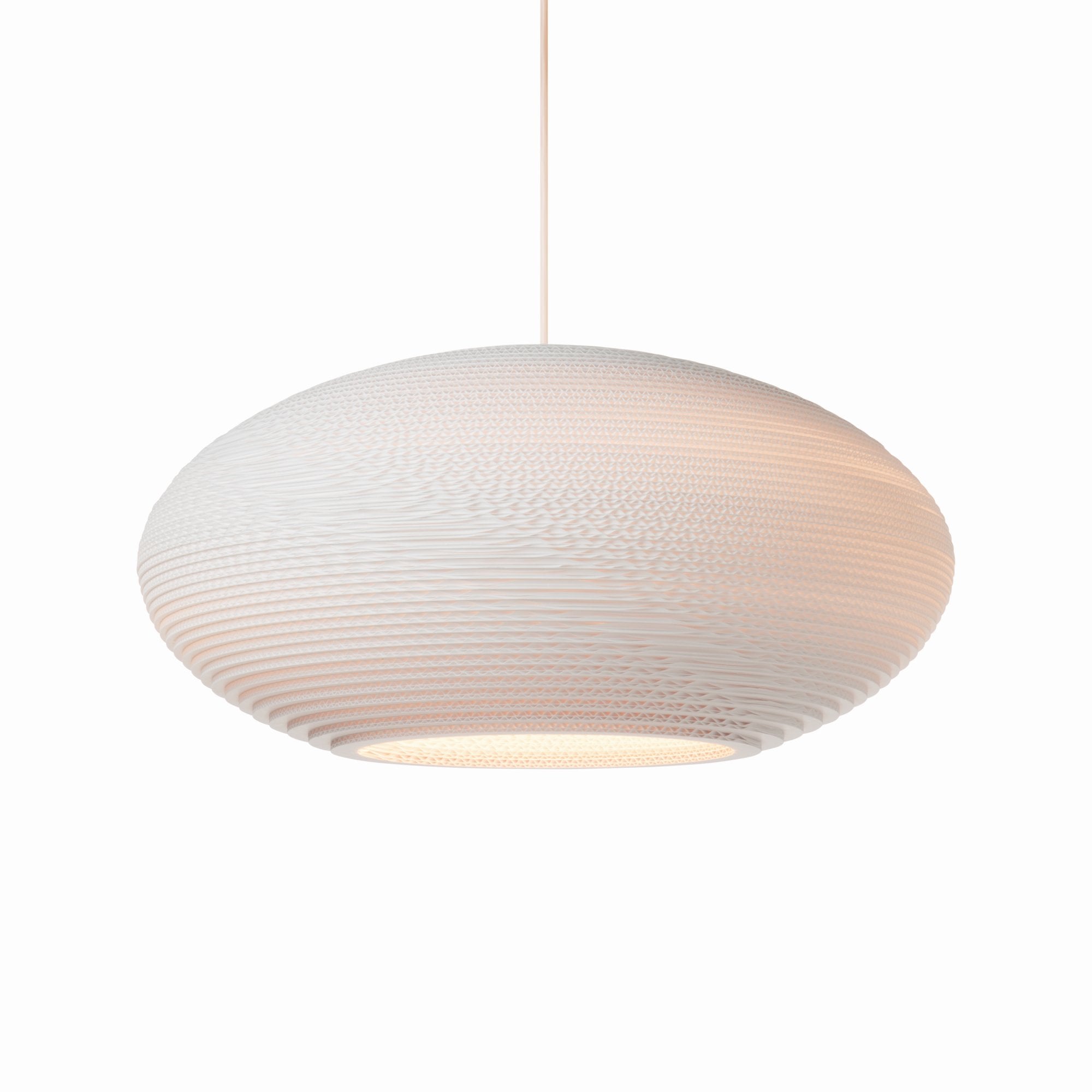 Graypants Scraplights Disc 24 Pendant - White - 61cm Diameter